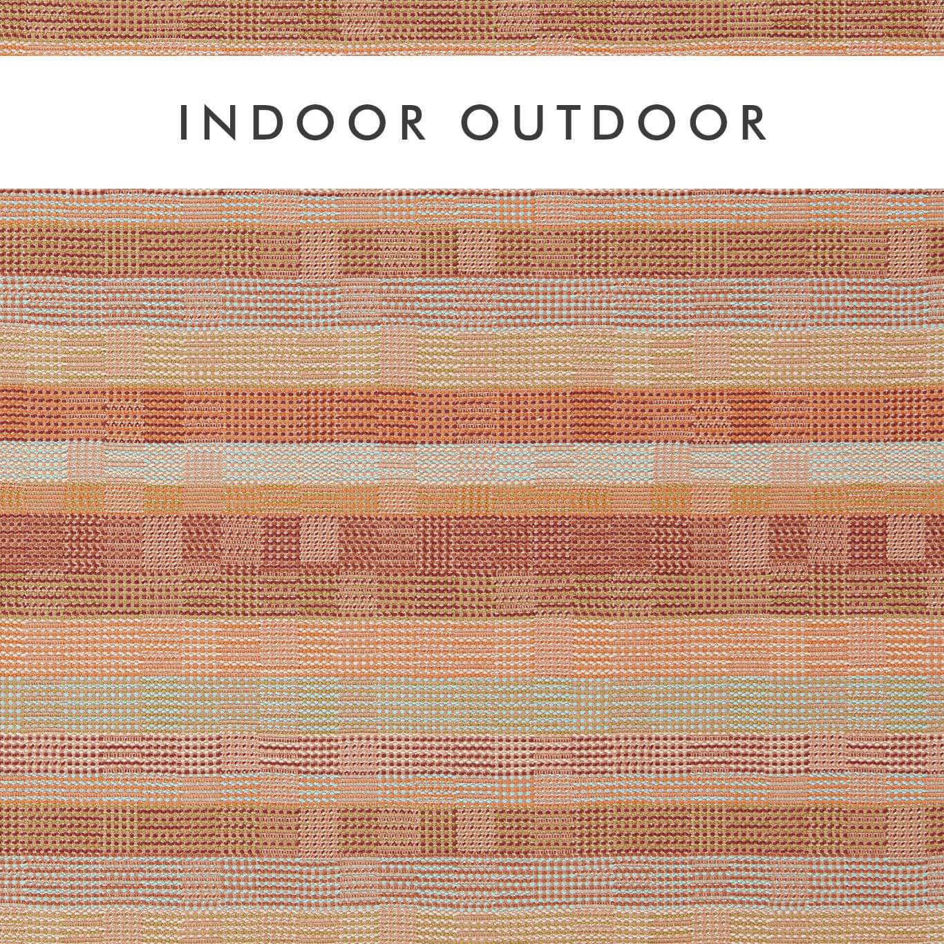 HARLEQUIN Mira Fabric Checks Clementine,Rust,Aqua - HIOT134518