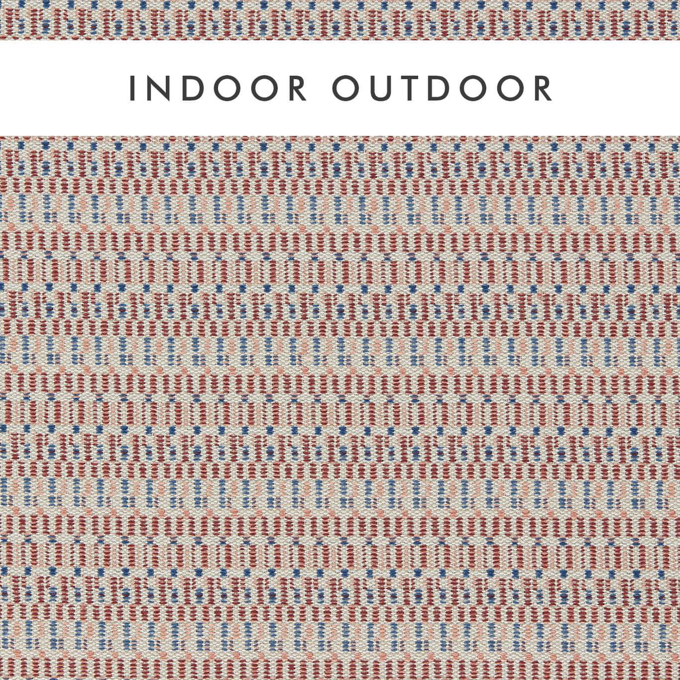 Close-up of rust, postiano, and indigo check fabric.