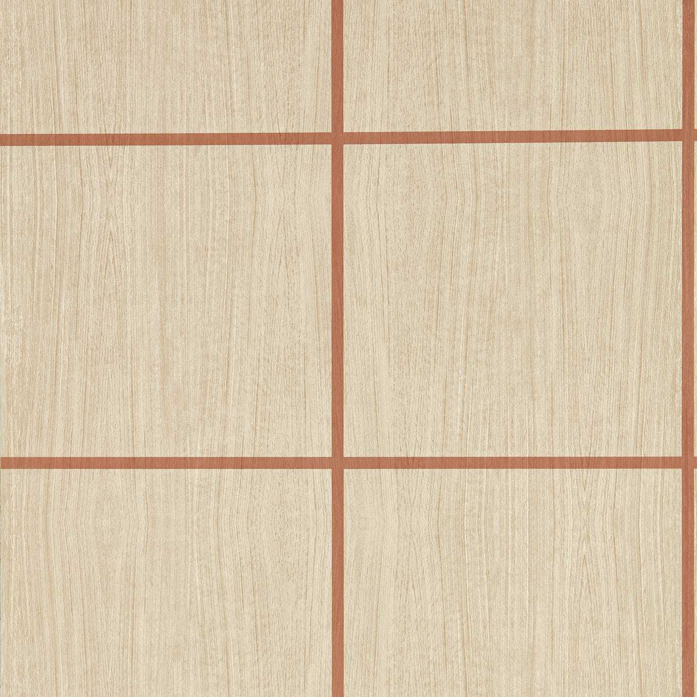 HARLEQUIN Wood Blocks Wallpaper Plains , Textures Oak,Terracotta Gloss Rotary/Gravure Wide Width - HKAW113200