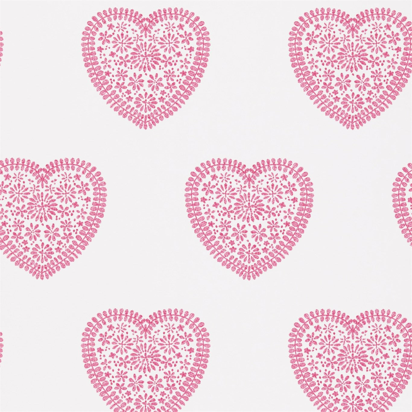 HARLEQUIN Sweet Heart Wallpaper Kids Pink Gravure Printed Wallpaper - HKID110538