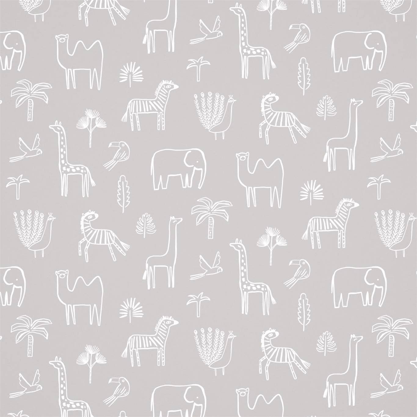 HARLEQUIN Funky Jungle Wallpaper Animals Stone Flexo-Printed Wallpaper - HLTF112629