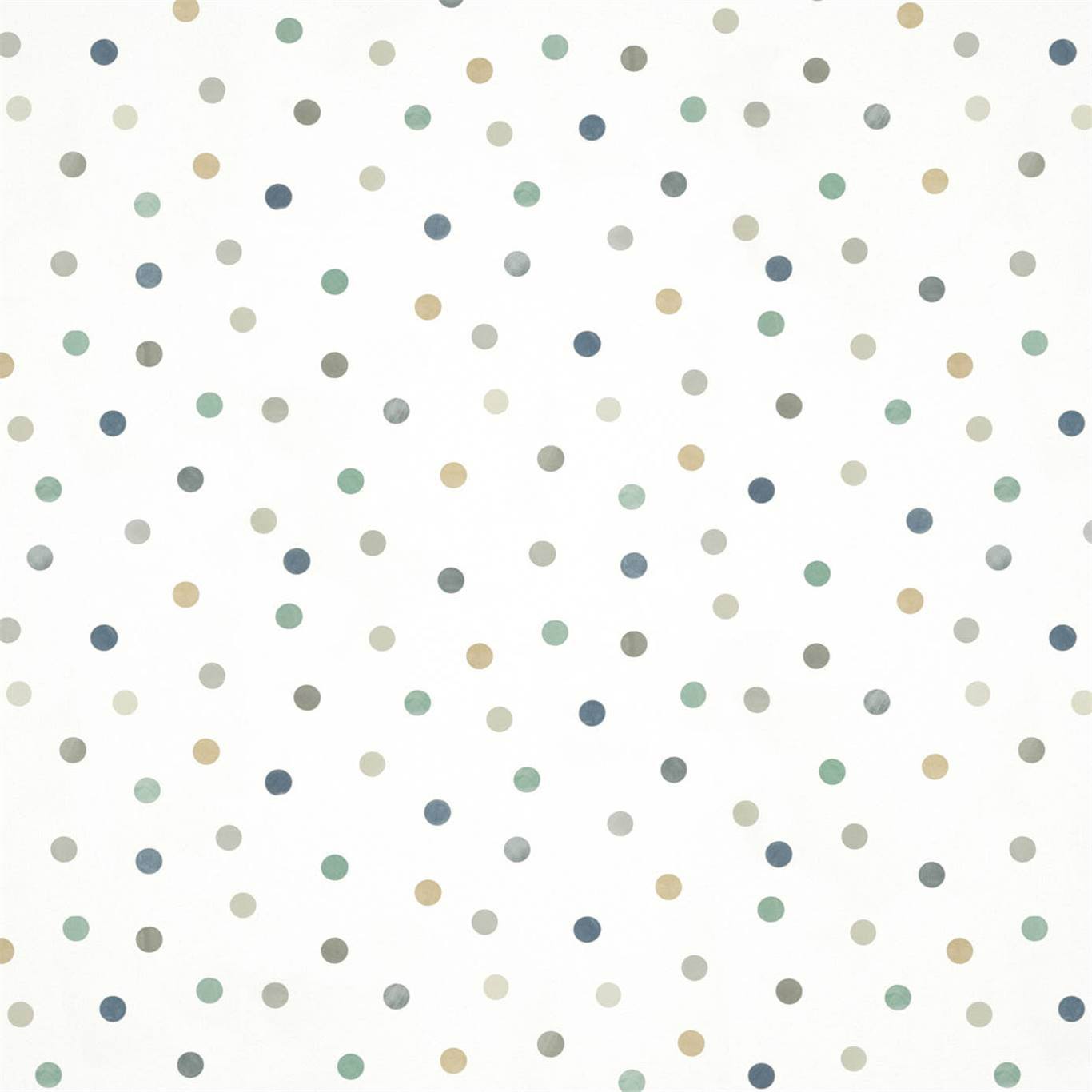HARLEQUIN Bon Bon Wallpaper Spots Gilver,Duck Egg,Denim Gravure Printed Wallpaper - HLTF112638