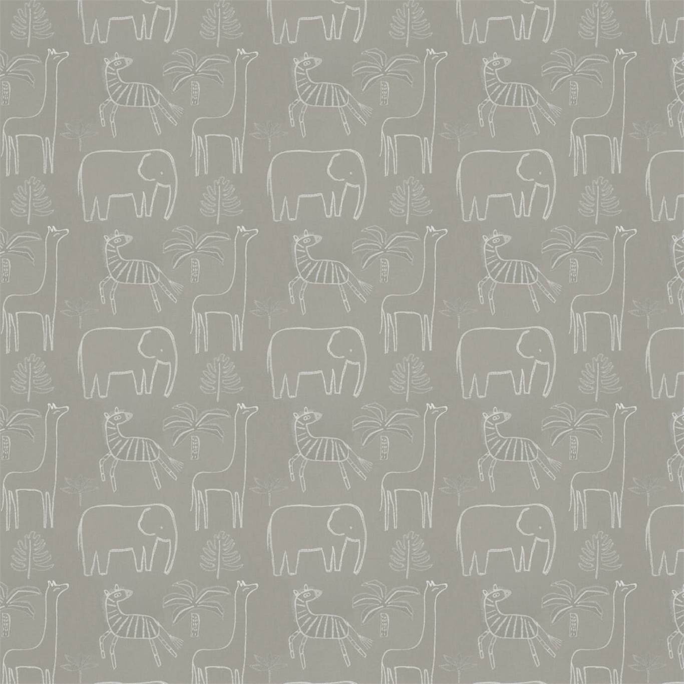 HARLEQUIN Funky Jungle Fabric Animals Stone - HLTF133537