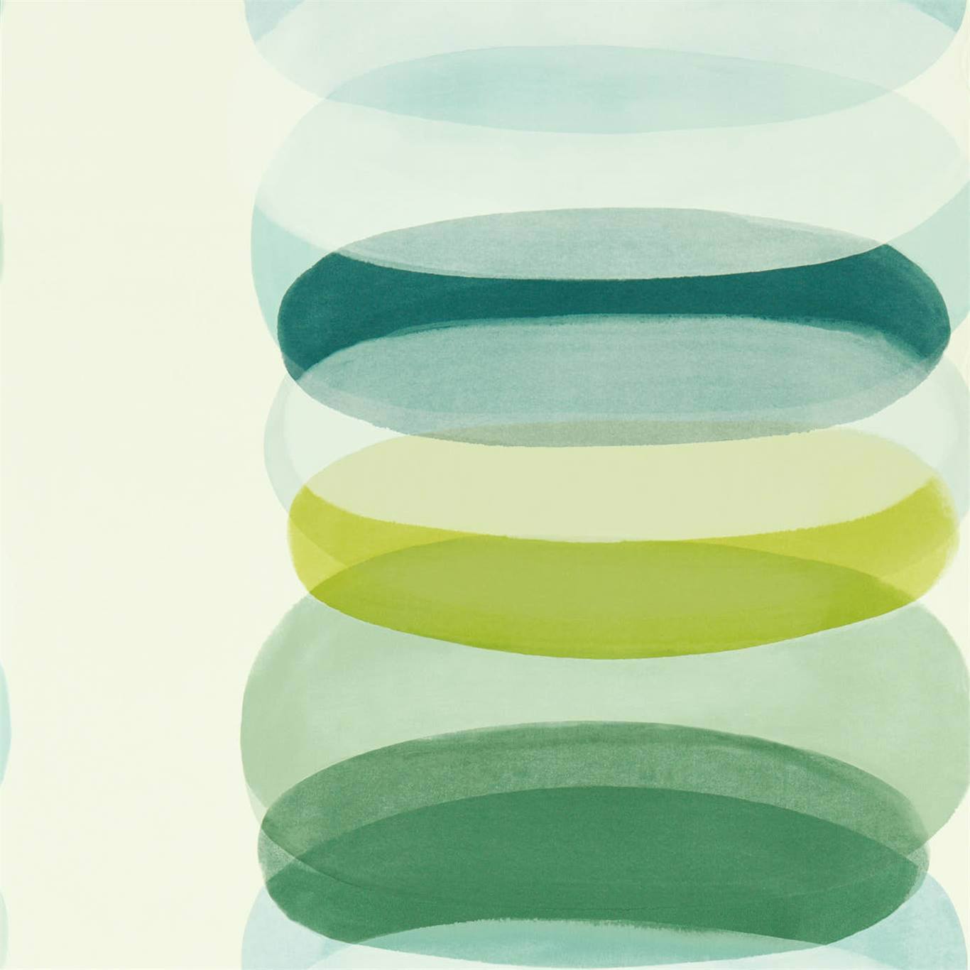 HARLEQUIN Elliptic Wallpaper Stripes Emerald Gravure Printed Wallpaper - HM6W112195