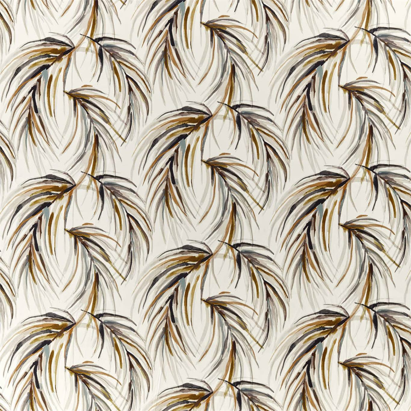 HARLEQUIN Alvaro Fabric Leaves , Trees Honey,Slate,Topaz - HMIF120899