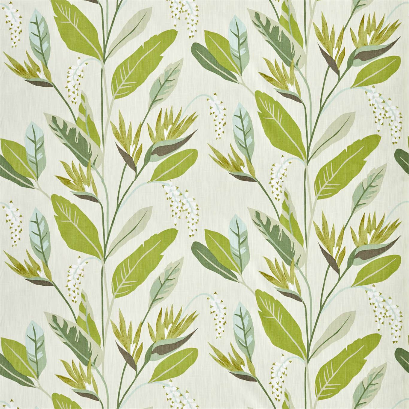 HARLEQUIN Llenya Fabric Leaves , Trees Lime,Jade,Pebble - HMIF120908