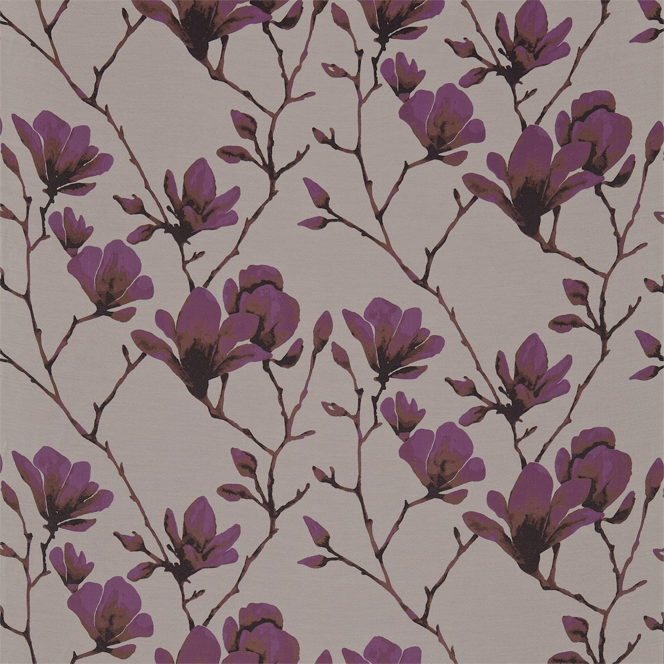 HARLEQUIN Lotus Fabric Contemporary, Floral Bronze,Magenta - HMOS131350