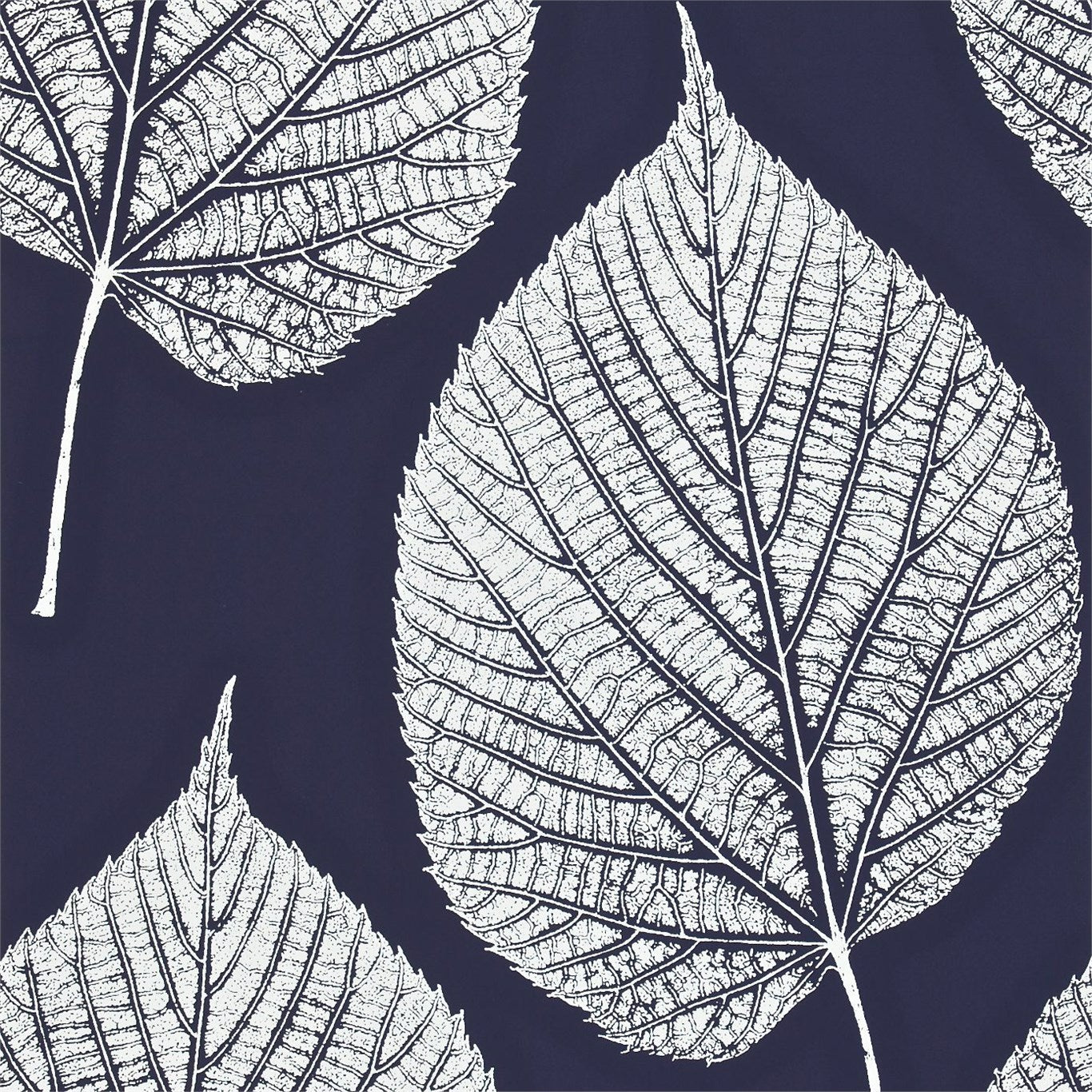 HARLEQUIN OUTLET Leaf Wallpaper Contemporary Floral Indigo, Chalk - HMOT110371