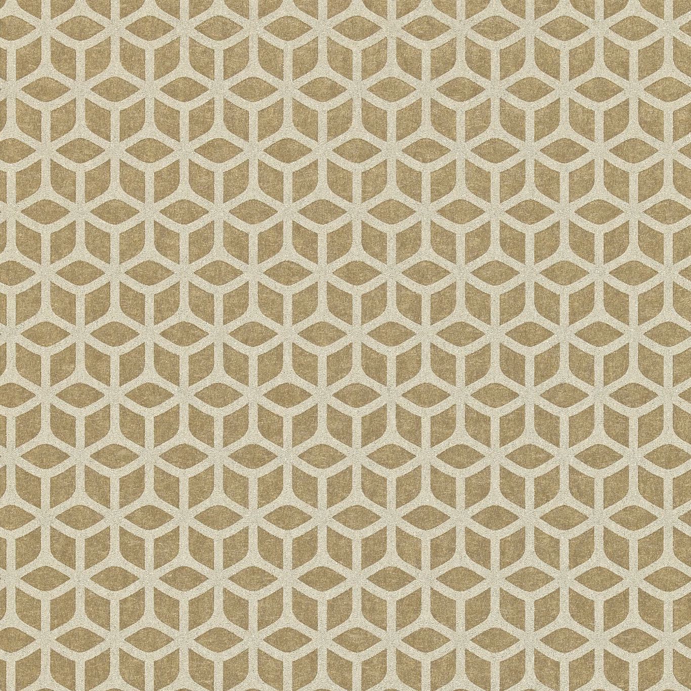 HARLEQUIN Trellis Wallpaper Geometric Rose Gold Rotary Printed Wallpaper - HMOT110379
