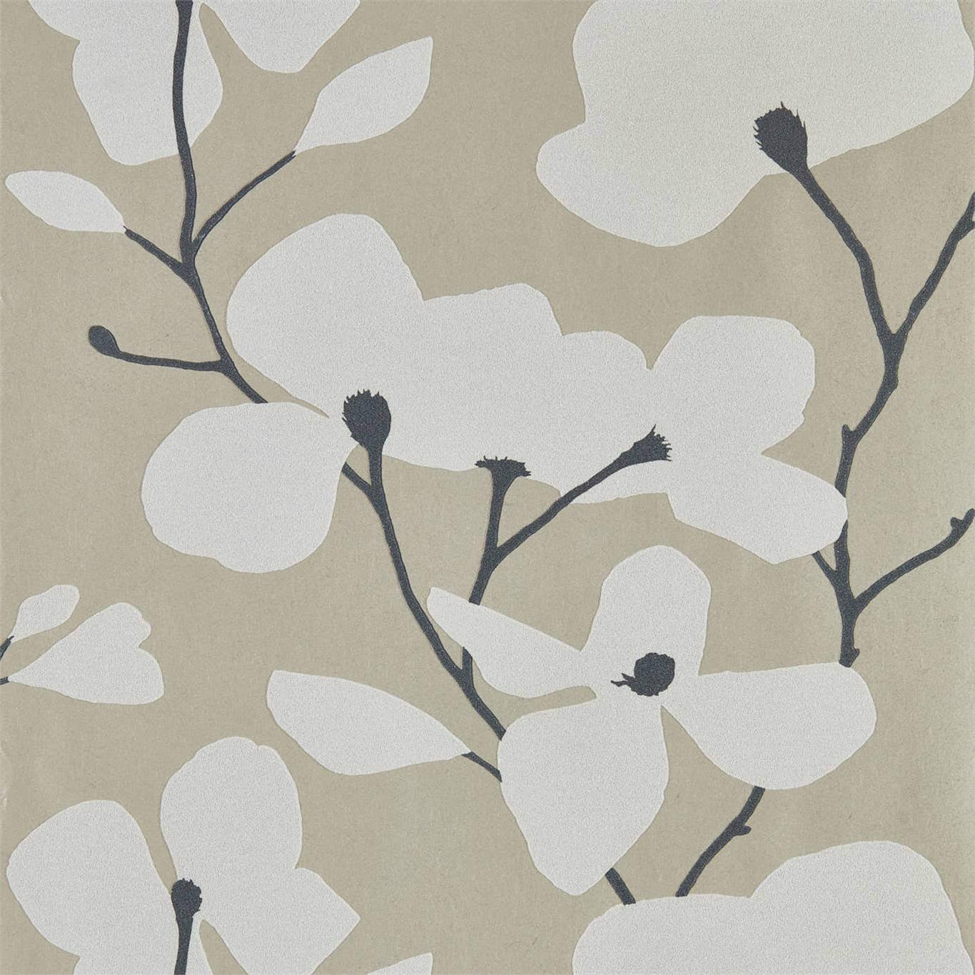 HARLEQUIN Kienze Shimmer Wallpaper Contemporary, Floral Gilver,Chalk Rotary Wide Width Printed Wallpaper - HMWF111974