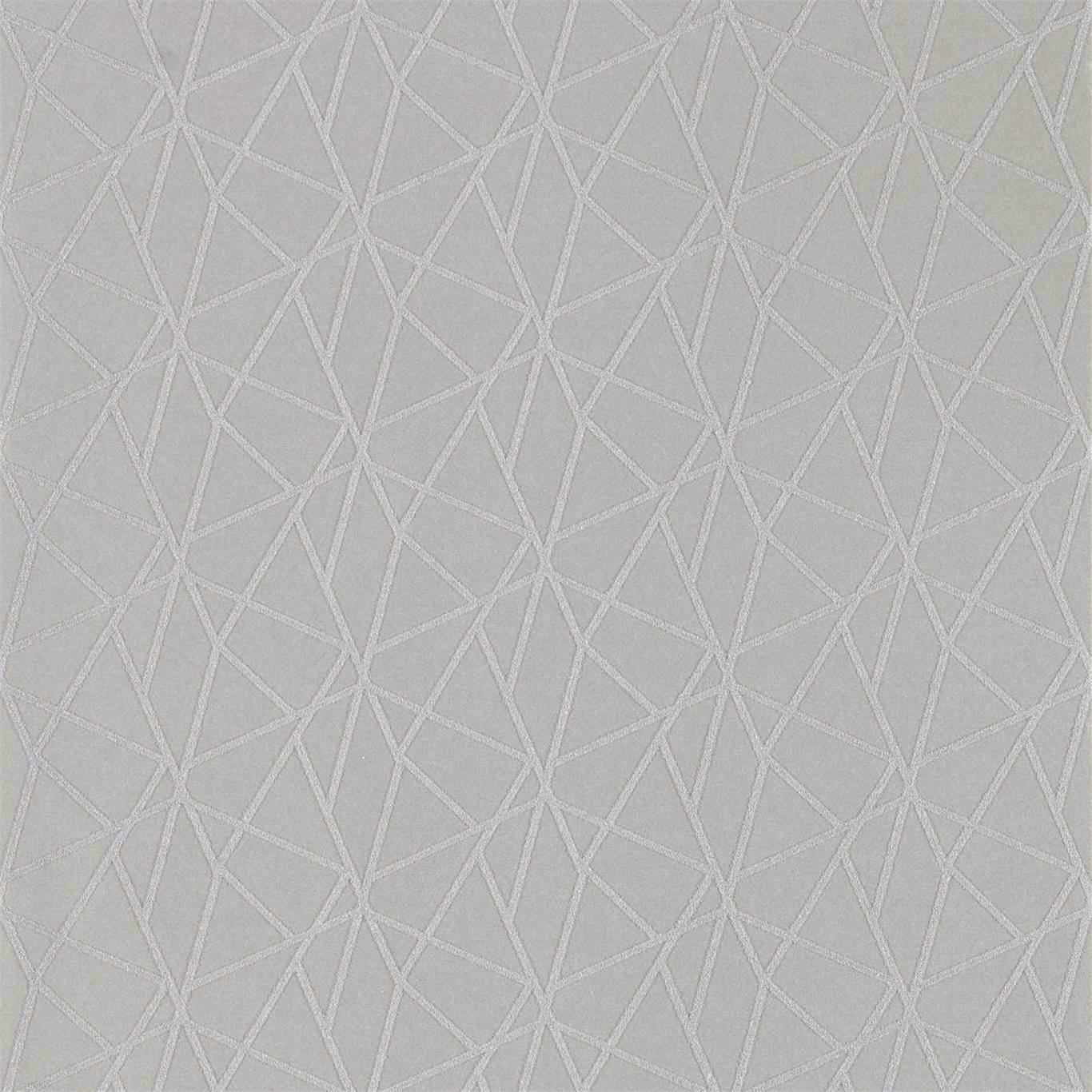 HARLEQUIN Zola Shimmer Wallpaper Geometric Steel Rotary Printed Wallpaper - HMWF111976