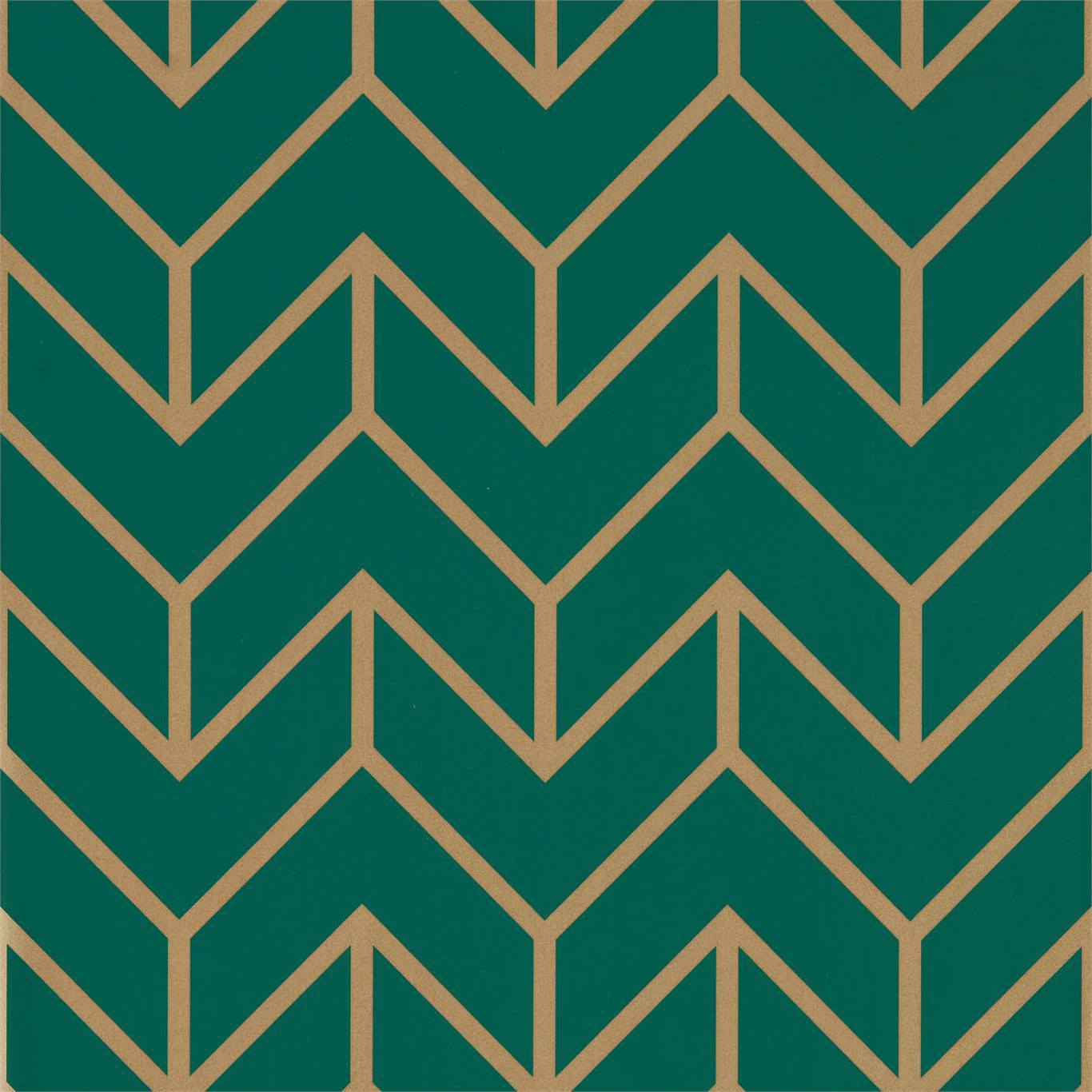 HARLEQUIN Tessellation Wallpaper Geometric Teal,Gold Rotary Printed Wallpaper - HMWF111984