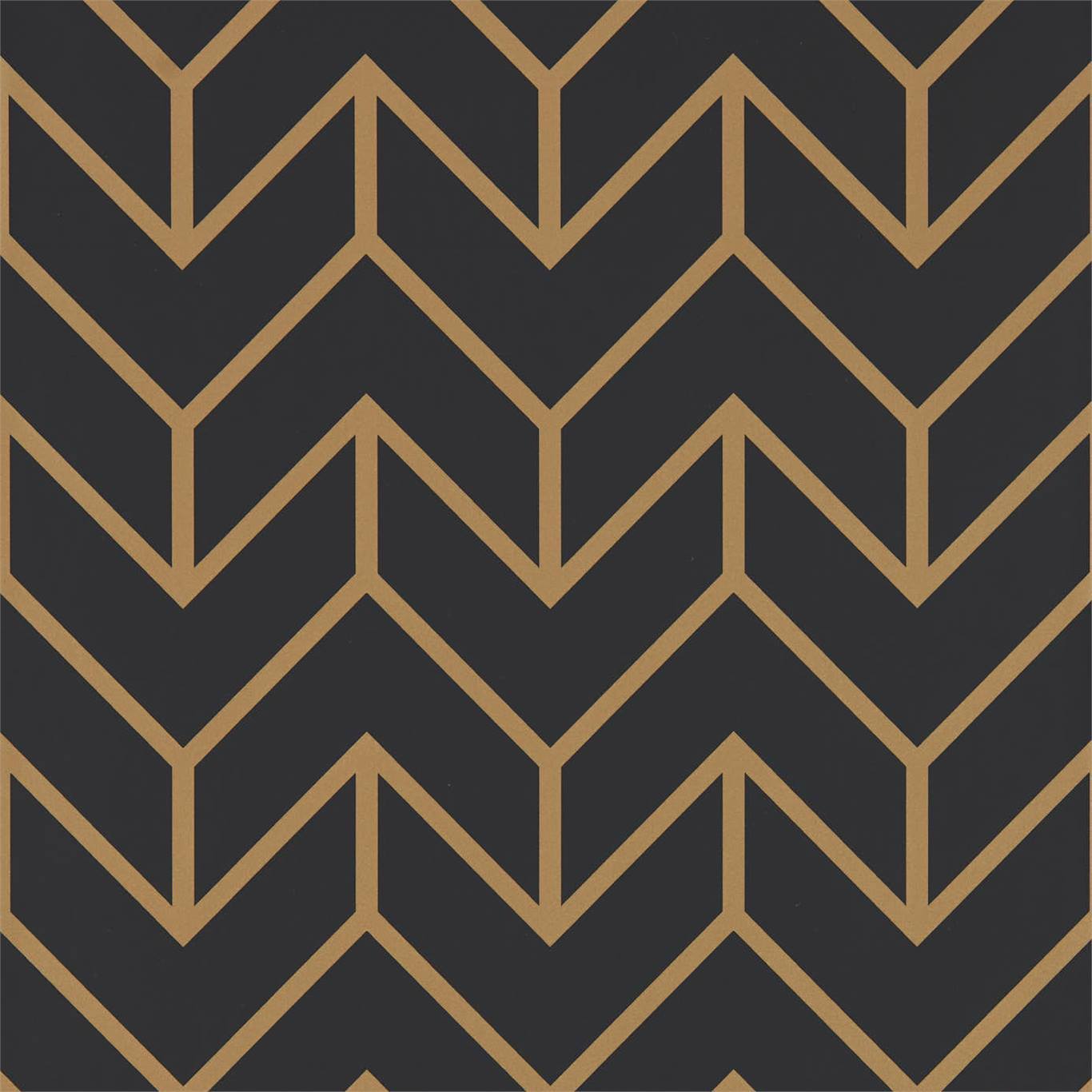 HARLEQUIN Tessellation Wallpaper Geometric Graphite,Gold Rotary Printed Wallpaper - HMWF111985