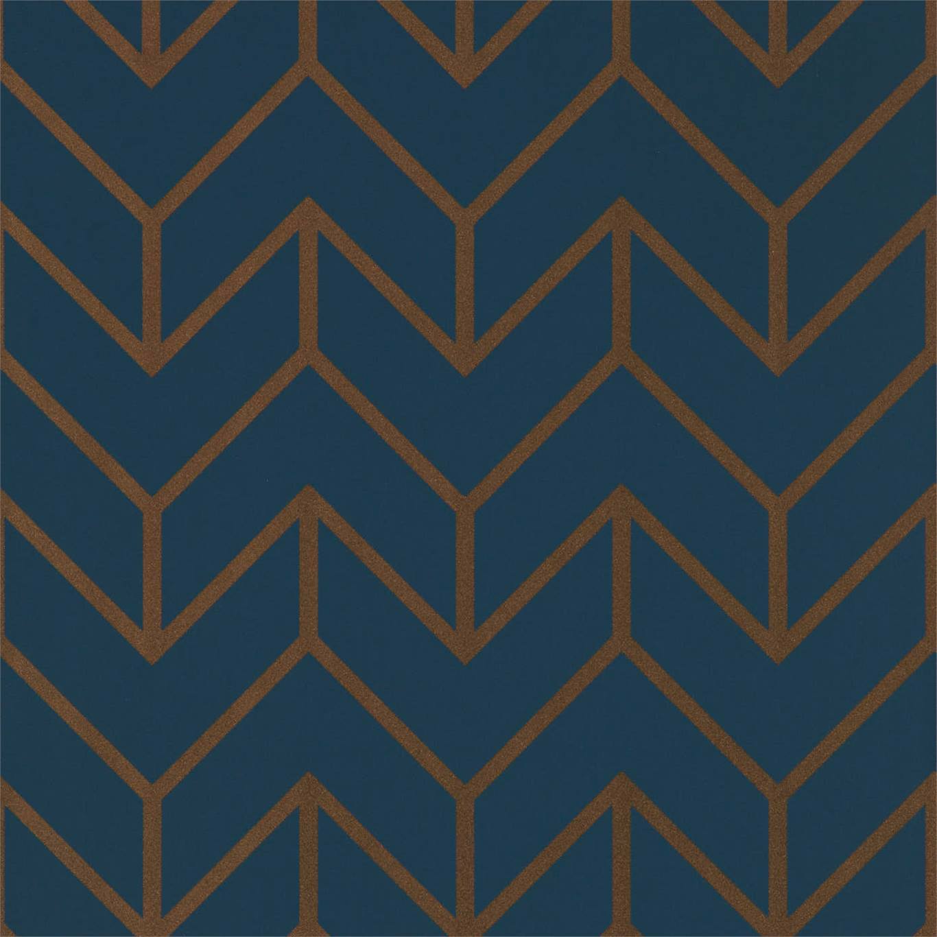 HARLEQUIN Tessellation Wallpaper Geometric Marine,Copper Rotary Printed Wallpaper - HMWF111986