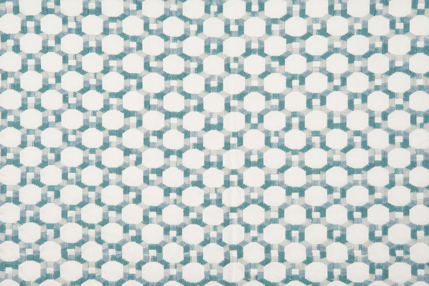 SCALAMANDRE ISLAND TRELLIS FABRIC AQUA - HN 000642014 NEW SKU # HN420140006