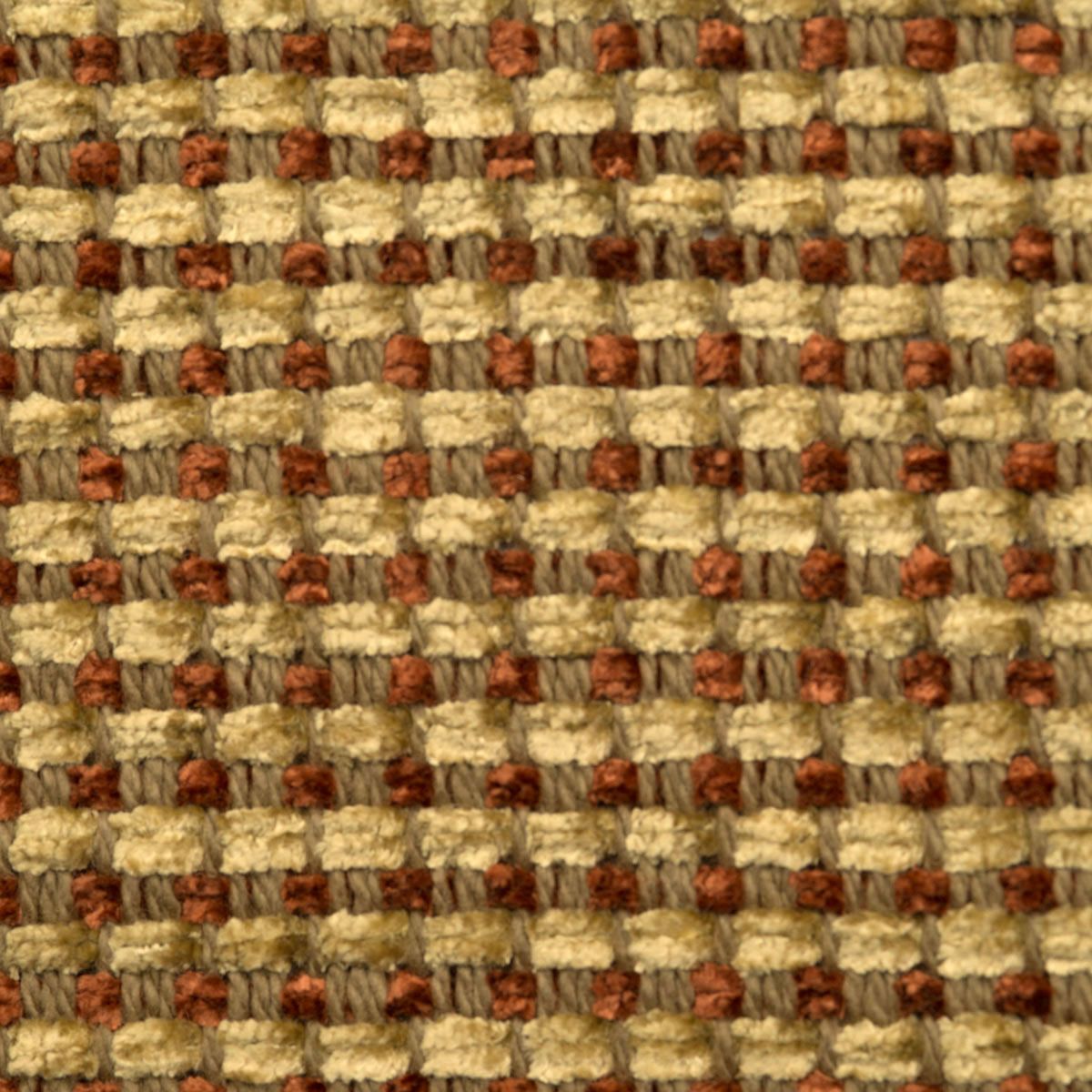 SCALAMANDRE OUTLET FABRIC LANGHORNE CHENILLE FABRIC RUST, TAN - HN 00FAW0886 NEW SKU # HNW088600FA