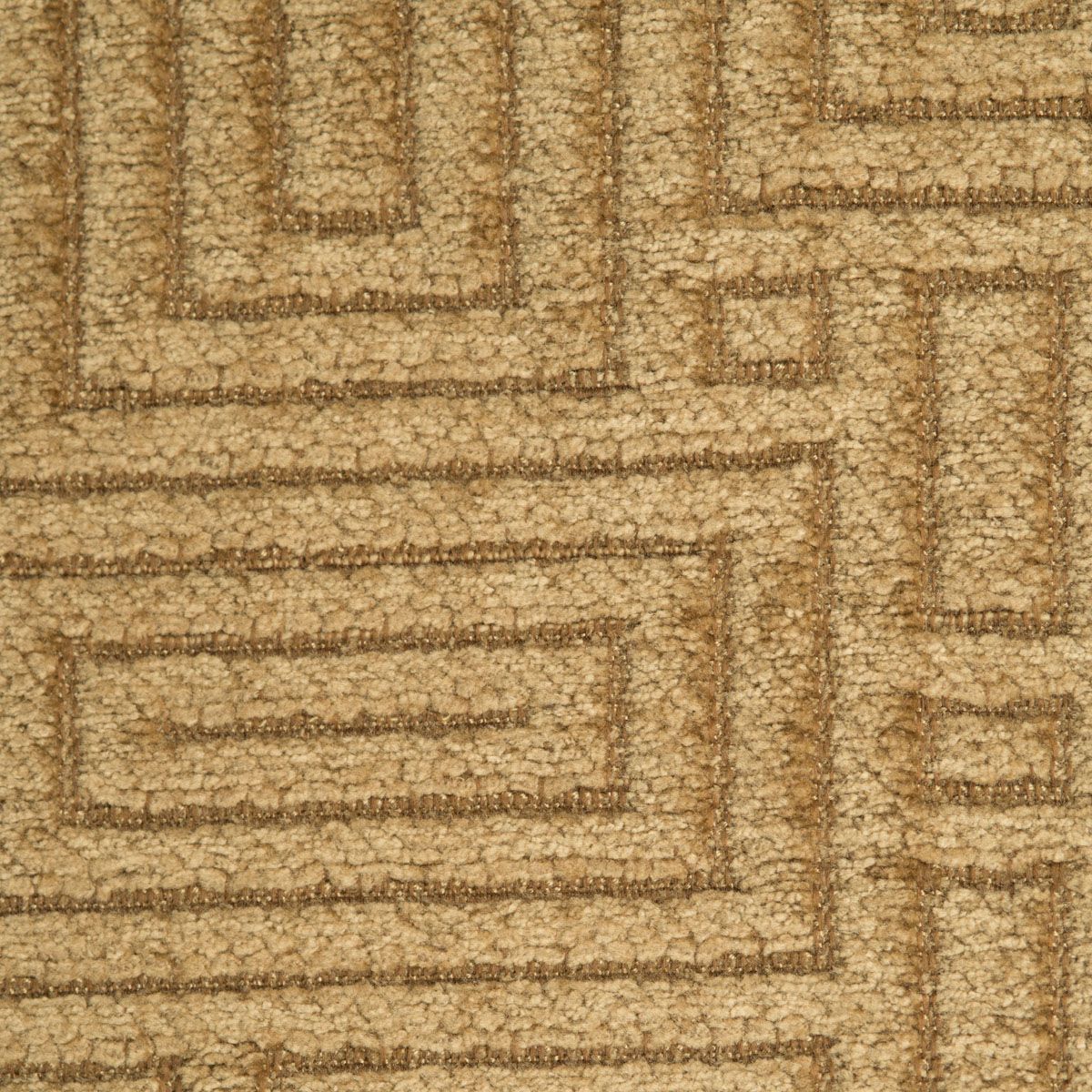 Beige-brown chenille fabric swatch in pecan color with a soft, plush texture.