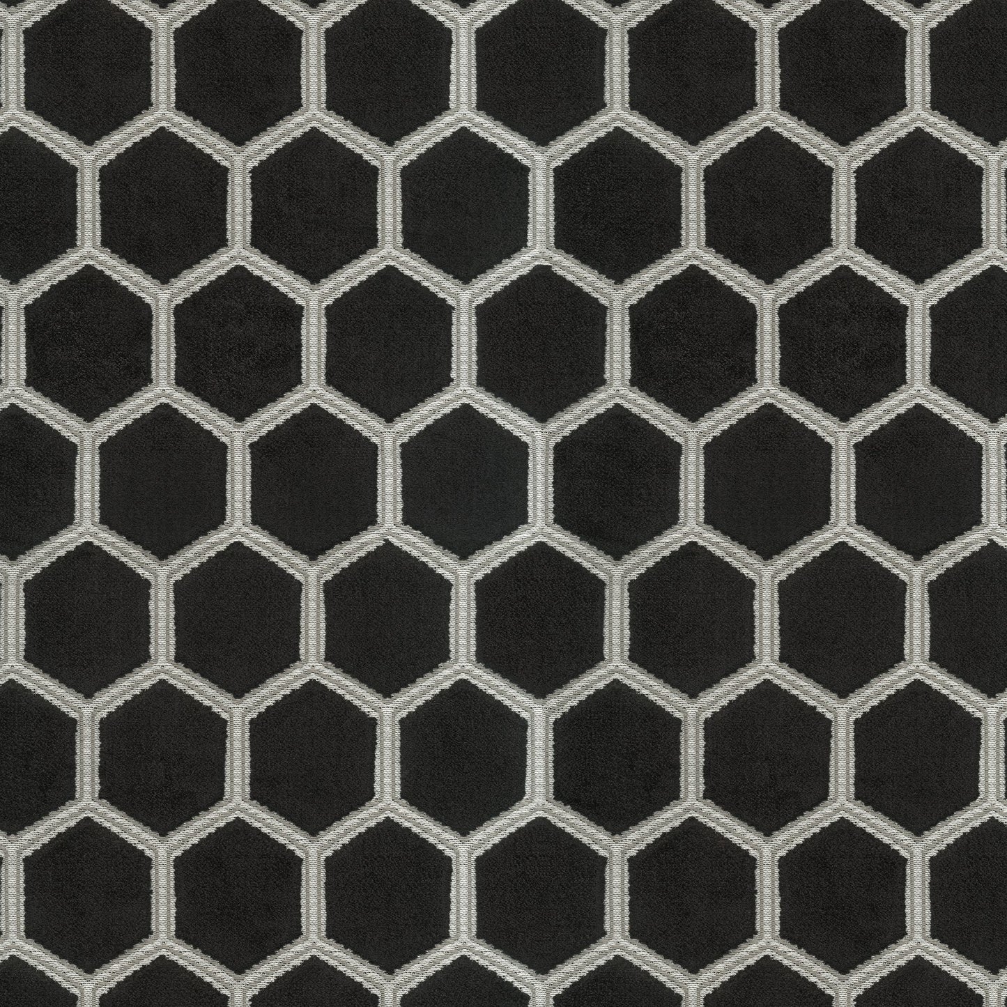 JF Fabrics HONEYCOMB 99 Fabric Geometric,Traditional Black Velvet - 8430899 J8591