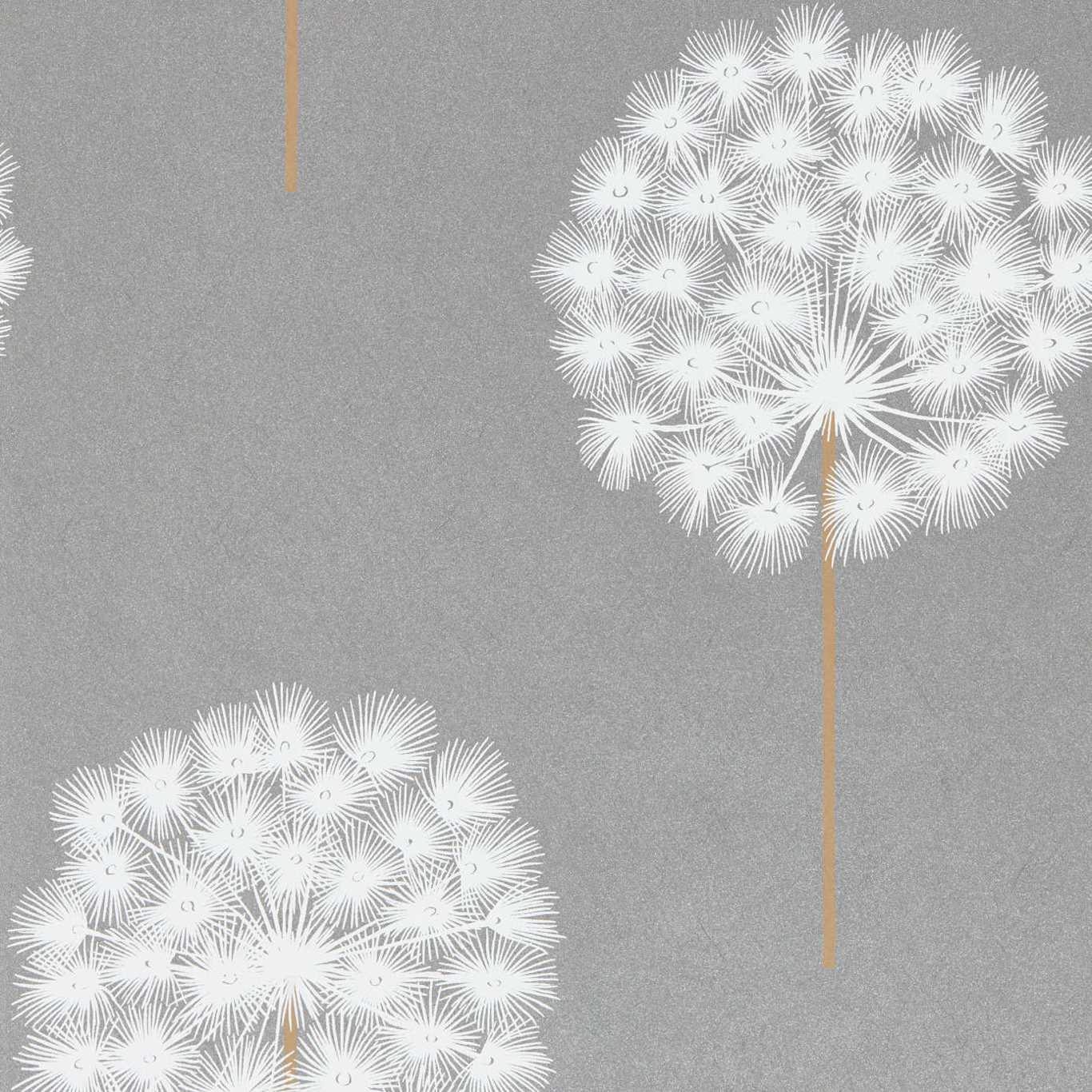 HARLEQUIN Amity Wallpaper Contemporary, Floral Pewter,Brass Rotary/Gravure Wallpaper - HPUT111888