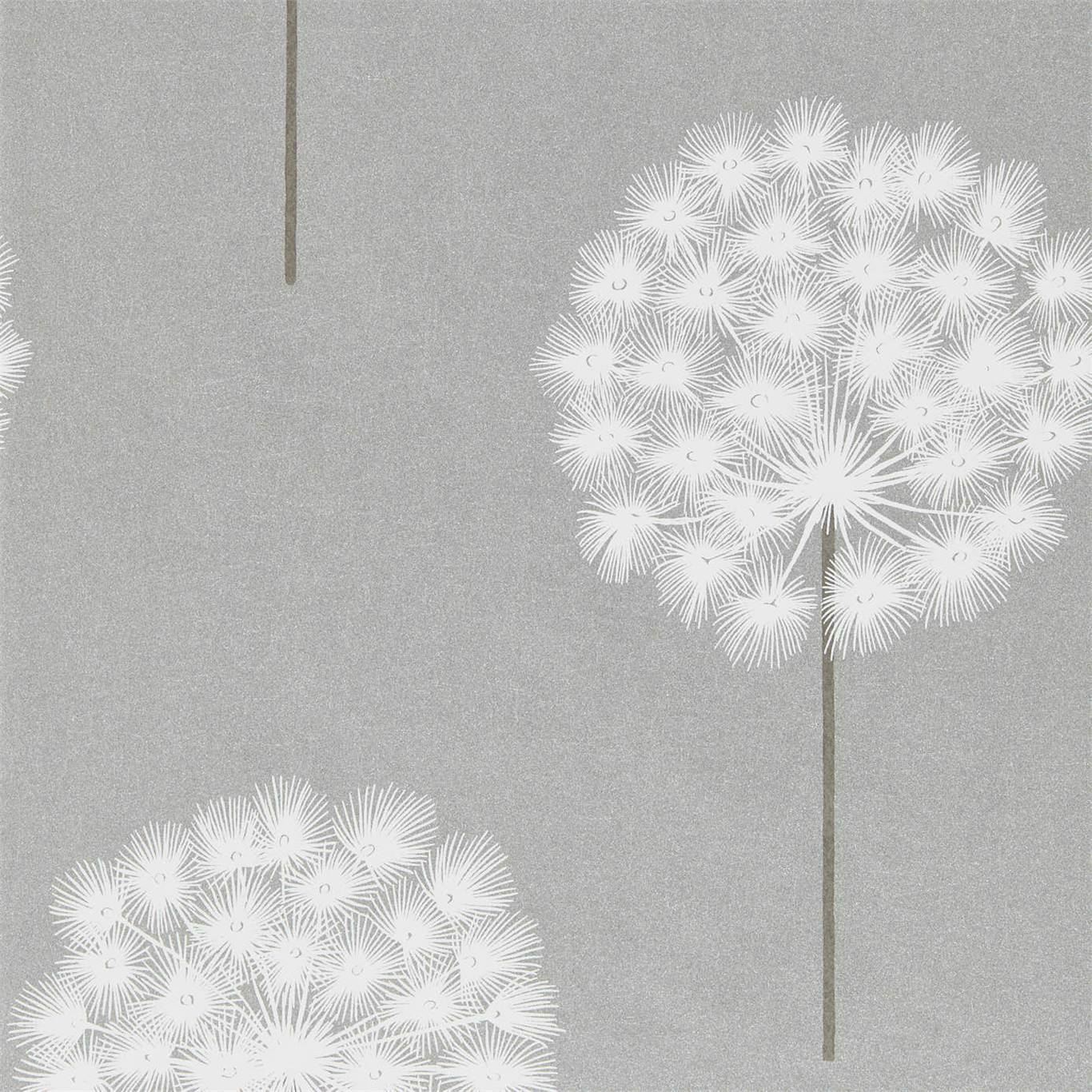 HARLEQUIN Amity Wallpaper Contemporary, Floral Silver,Chalk Rotary/Gravure Wallpaper - HPUT111889