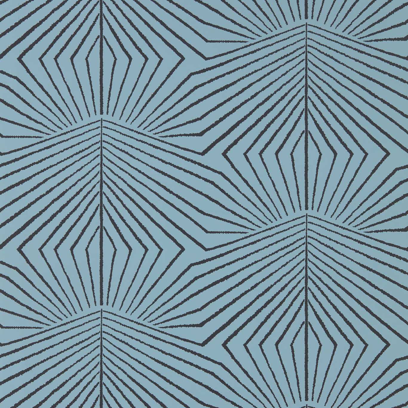 Harlequin Dawning Wallpaper Abstract , Graphic Copenhagen blue,Ritual Rotary Wide Width Printed Wallpaper - HQN3112929