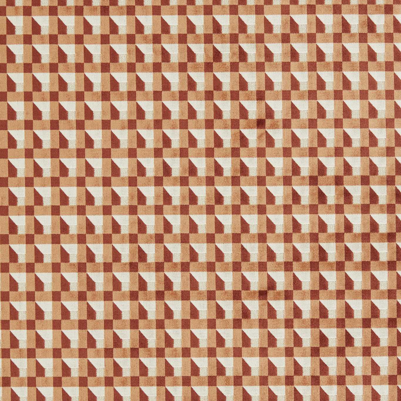Harlequin Blocks Fabric Geometric Paprika,Bark,Bleached Coral - HQN3133897