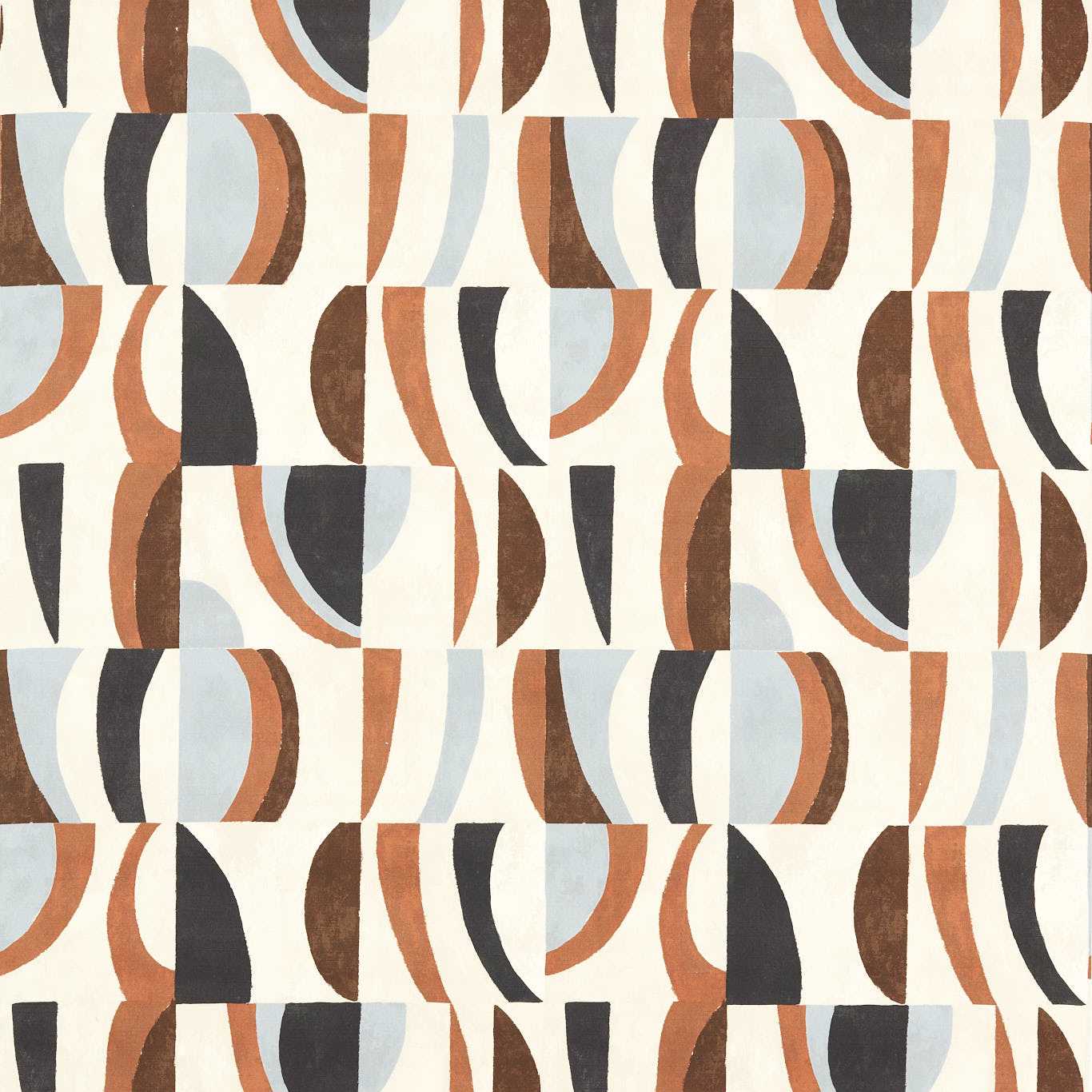 HARLEQUIN Torillo Fabric Abstract , Graphic Black Earth,Cornflower,Walnut - HRFD121205