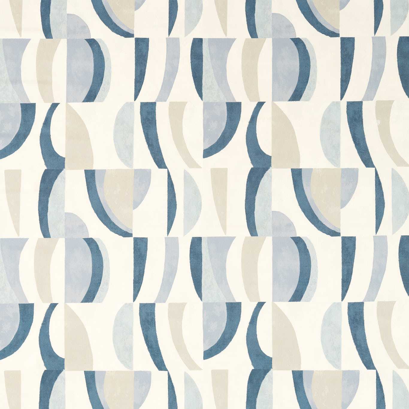 HARLEQUIN Torillo Fabric Abstract , Graphic Sky,Cornflower,Linen - HRFD121207