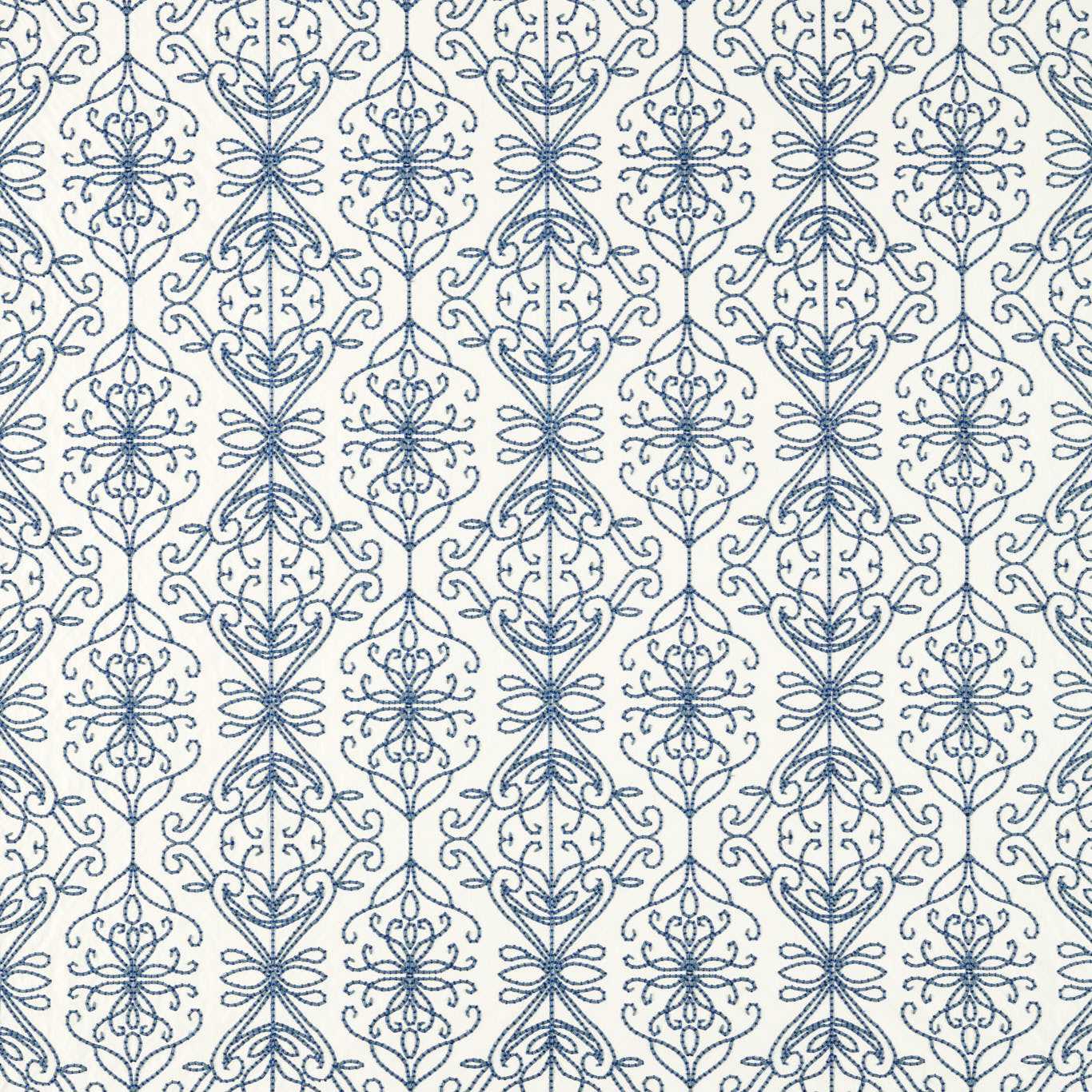HARLEQUIN Java Linen Fabric Damasks Denim,Pearl - HRTF134068