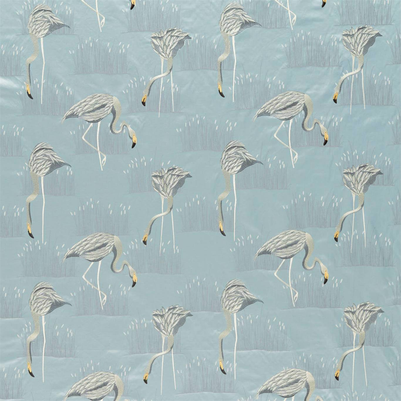 HARLEQUIN Salinas Fabric Birds Glacier,Silver - HSAF132951