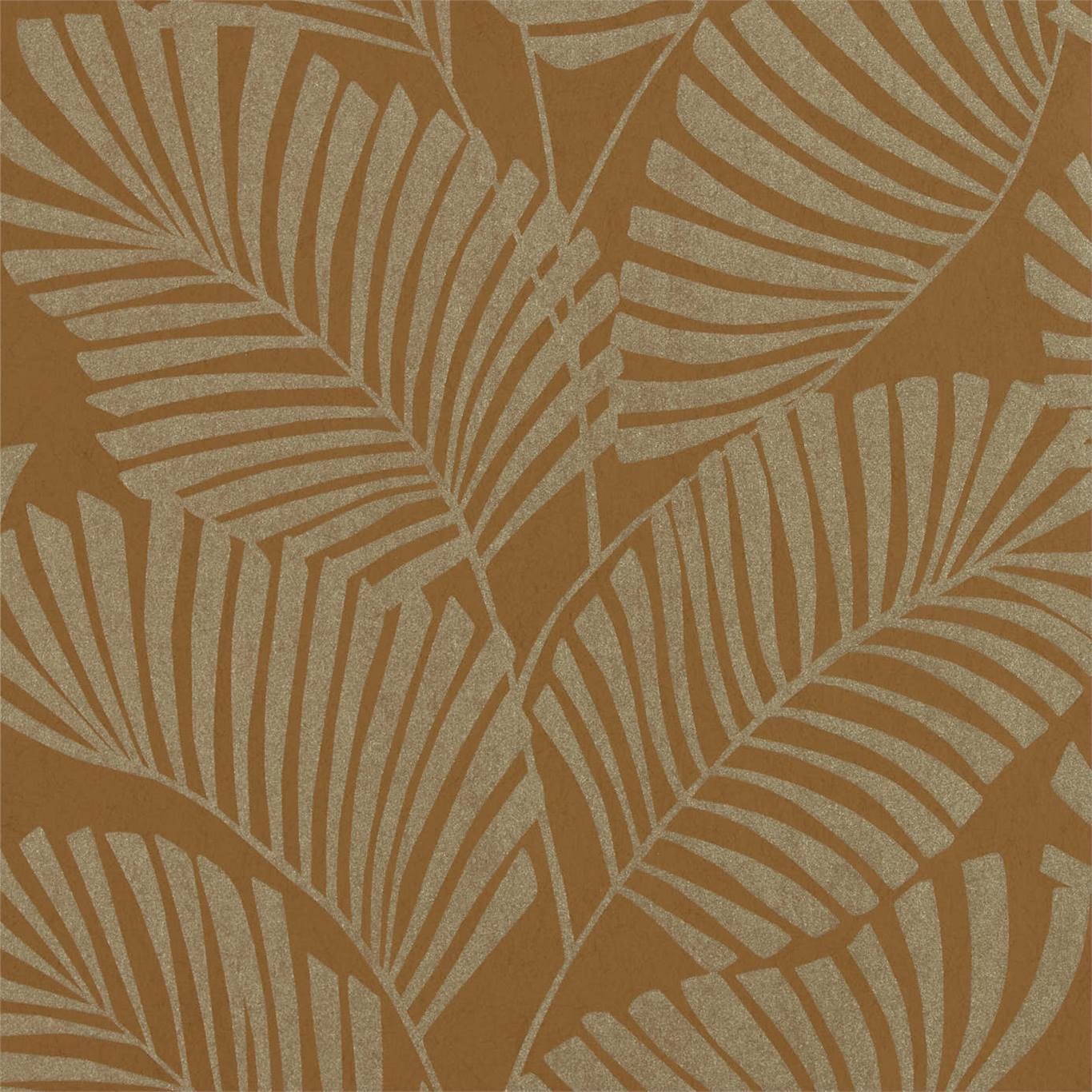 HARLEQUIN Mala Wallpaper Leaves , Trees Ochre Rotary Printed Wallpaper - HSAW112138
