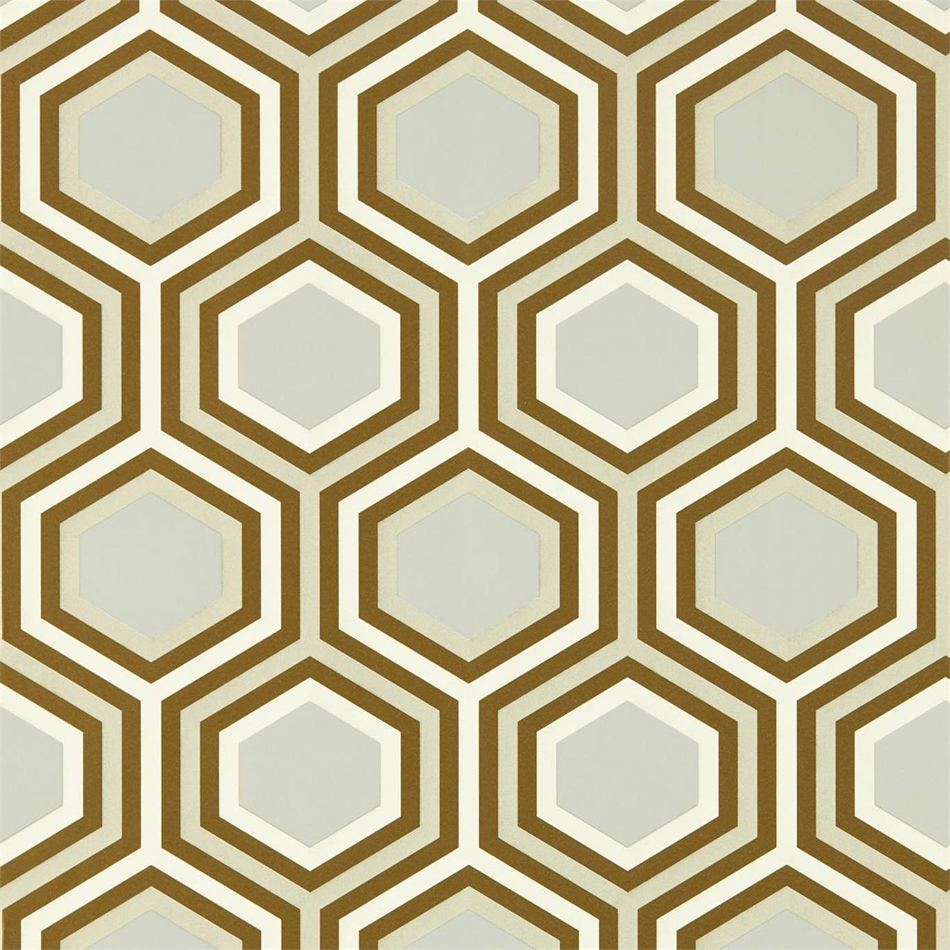 HARLEQUIN Selo Wallpaper Geometric Gold,Platinum Gravure Printed Wallpaper - HSAW112147