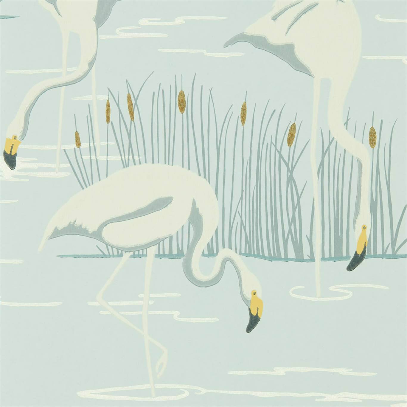 HARLEQUIN Salinas Wallpaper Birds Ice,Linen,Dijon Surflex-Printed Wallpaper - HSAW112155