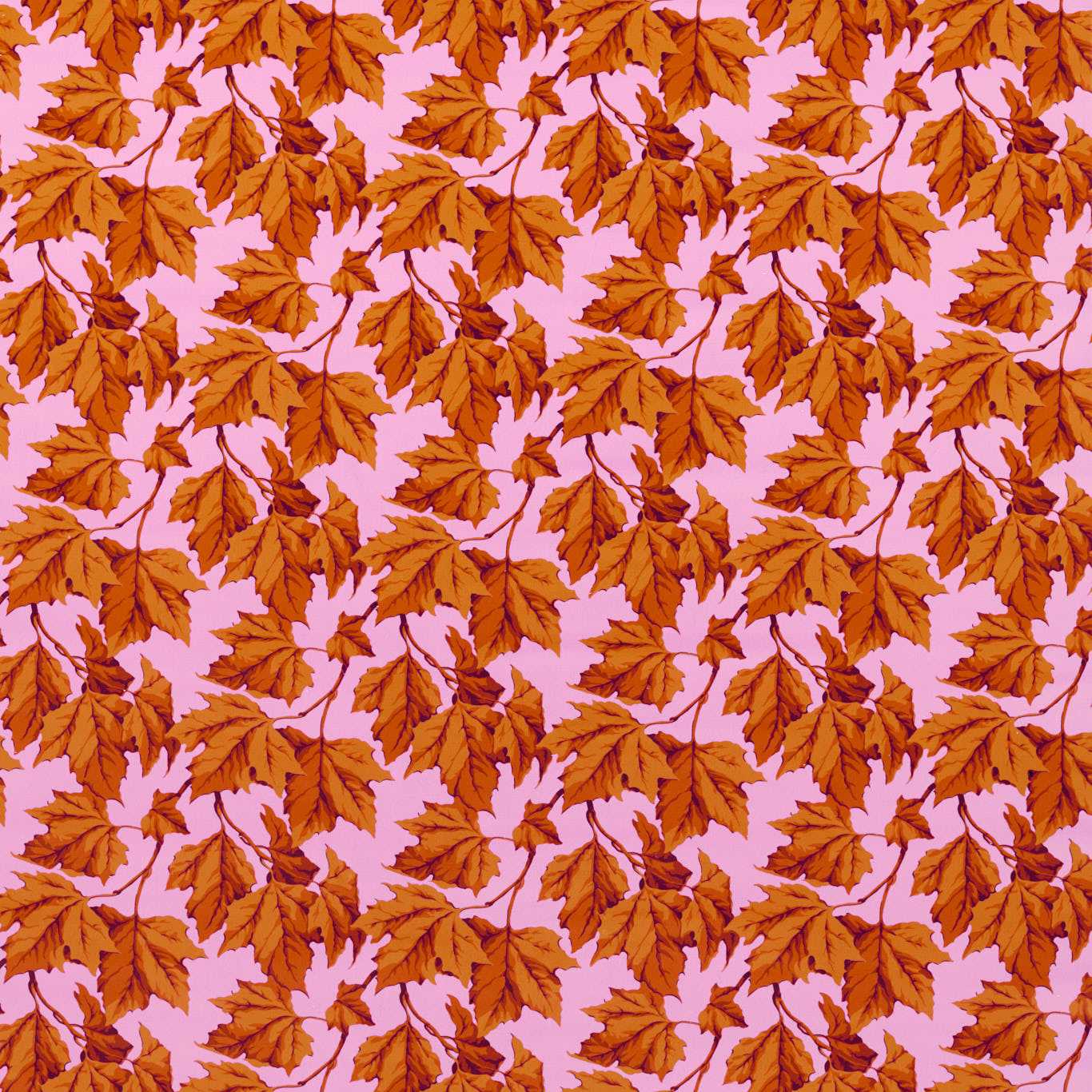 HARLEQUIN Dappled Leaf Fabric Leaves , Trees Amber,Rose - HSRF121190