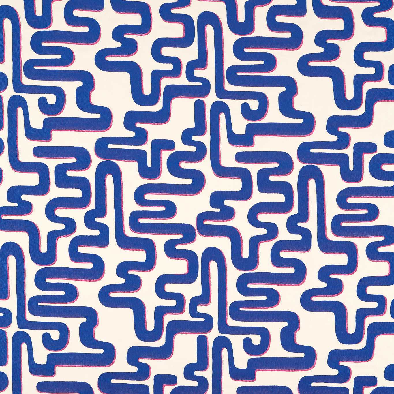 HARLEQUIN Meander Fabric Abstract , Graphic Lapis,Spinel - HSRF133988