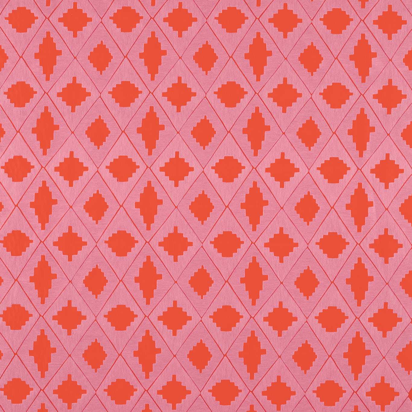 HARLEQUIN Garden Terrace Fabric Abstract , Graphic Ruby,Rose - HSRF134998