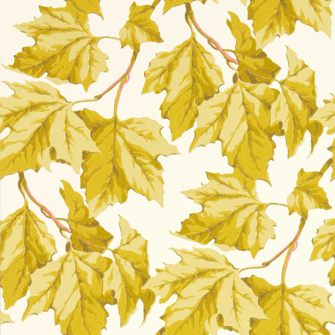 HARLEQUIN Dappled Leaf Wallpaper Leaves , Trees Citrine Surflex-Printed Wallpaper - HSRW113046