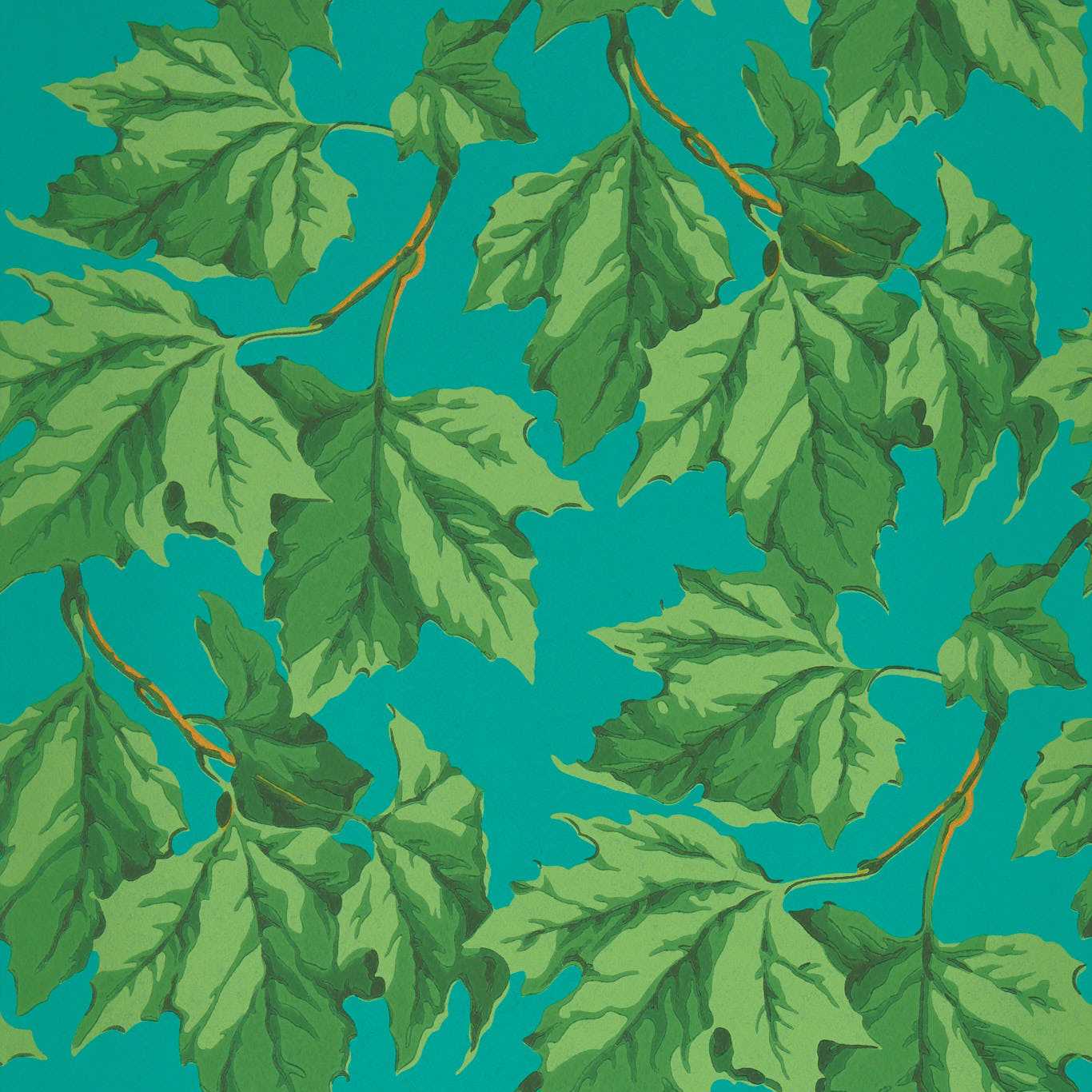 HARLEQUIN Dappled Leaf Wallpaper Leaves , Trees Emerald,Teal Surflex-Printed Wallpaper - HSRW113047