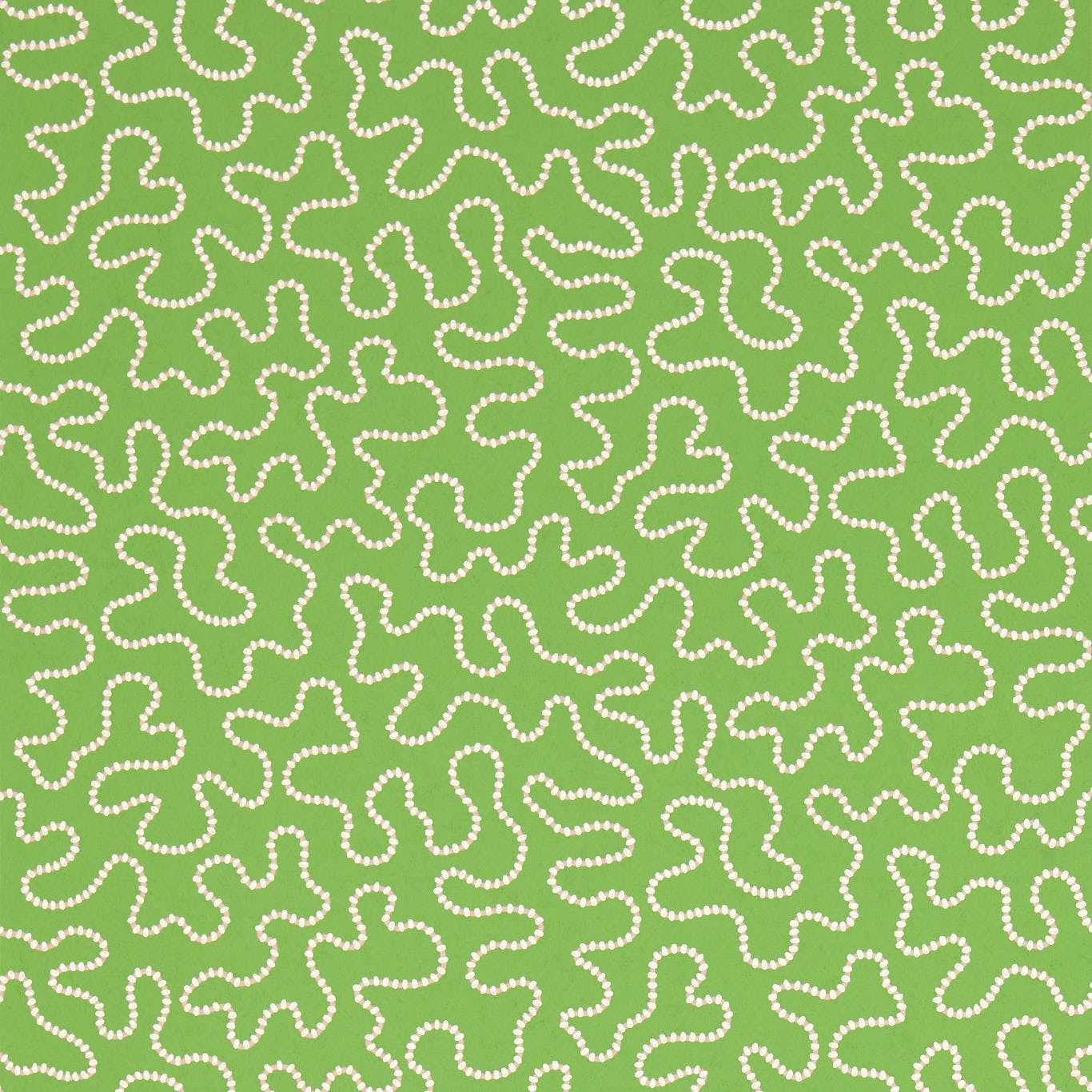 HARLEQUIN Wiggle Wallpaper Abstract , Graphic Peridot,Rose Quartz Surflex-Printed Wallpaper - HSRW113064