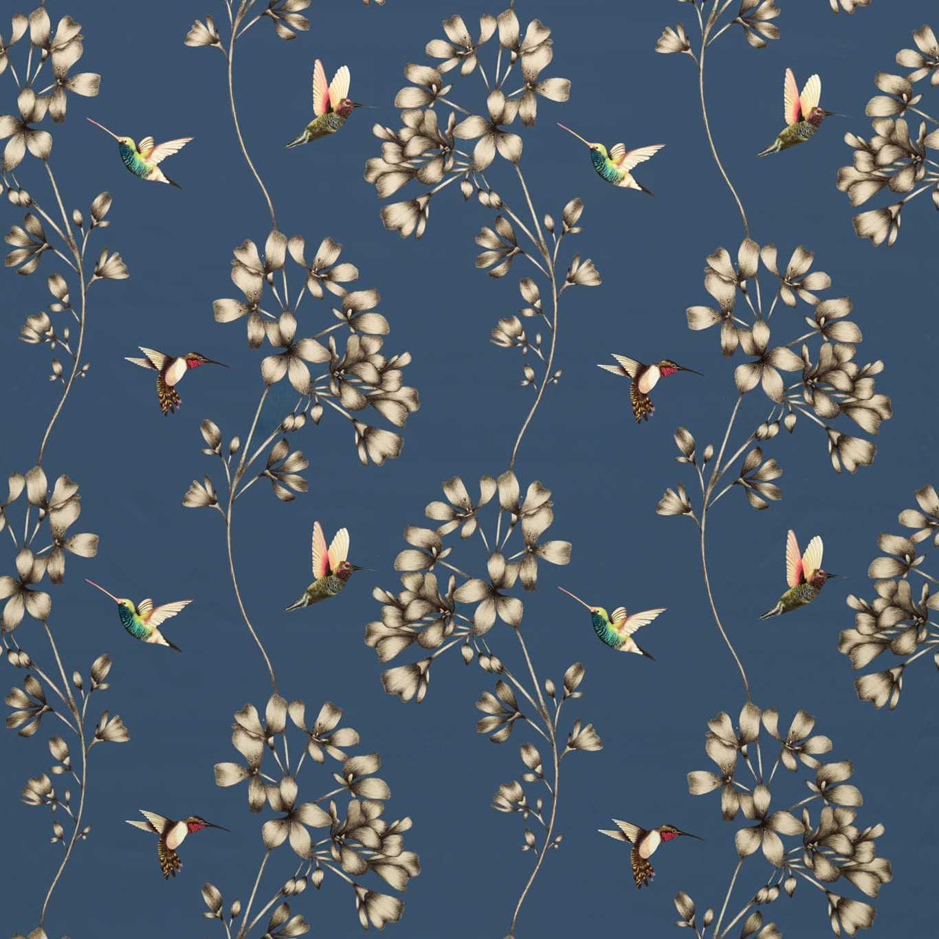 HARLEQUIN Amazilia Fabric Contemporary, Floral Indigo - HTEF120977