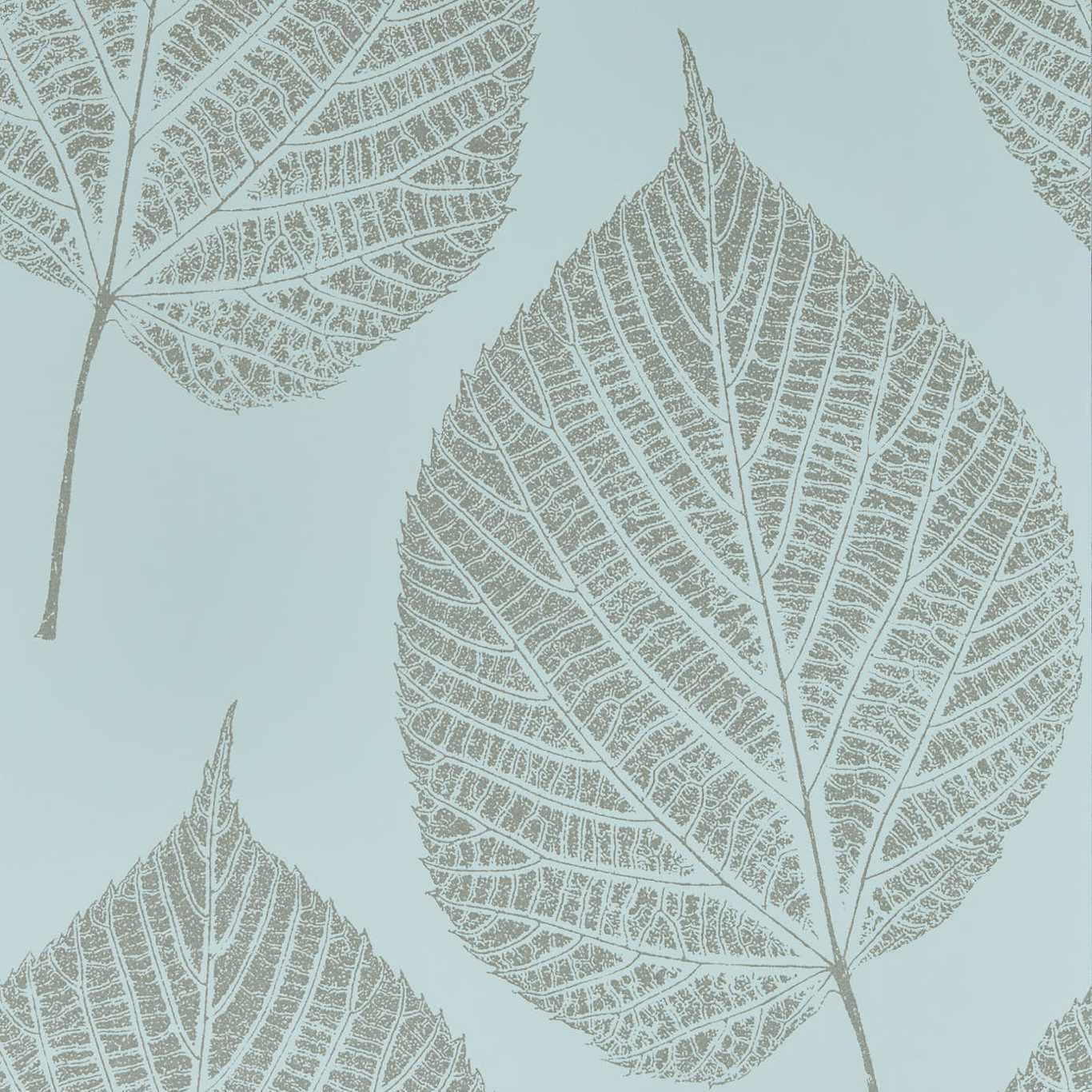 HARLEQUIN Leaf Wallpaper Leaves , Trees Sky,Gilver Rotary Printed Wallpaper - HTEW112610