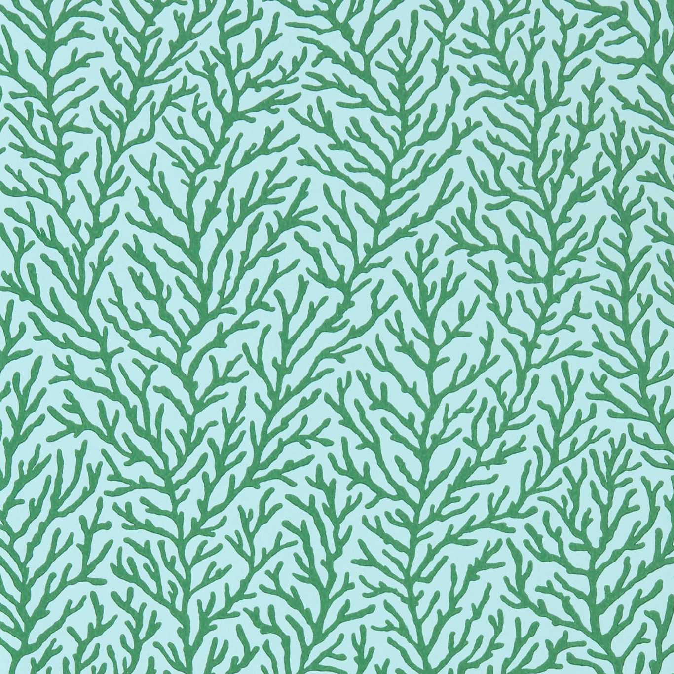 HARLEQUIN Atoll Wallpaper Leaves , Trees Seaglass,Emerald Surface- Printed Wallpaper - HTEW112769