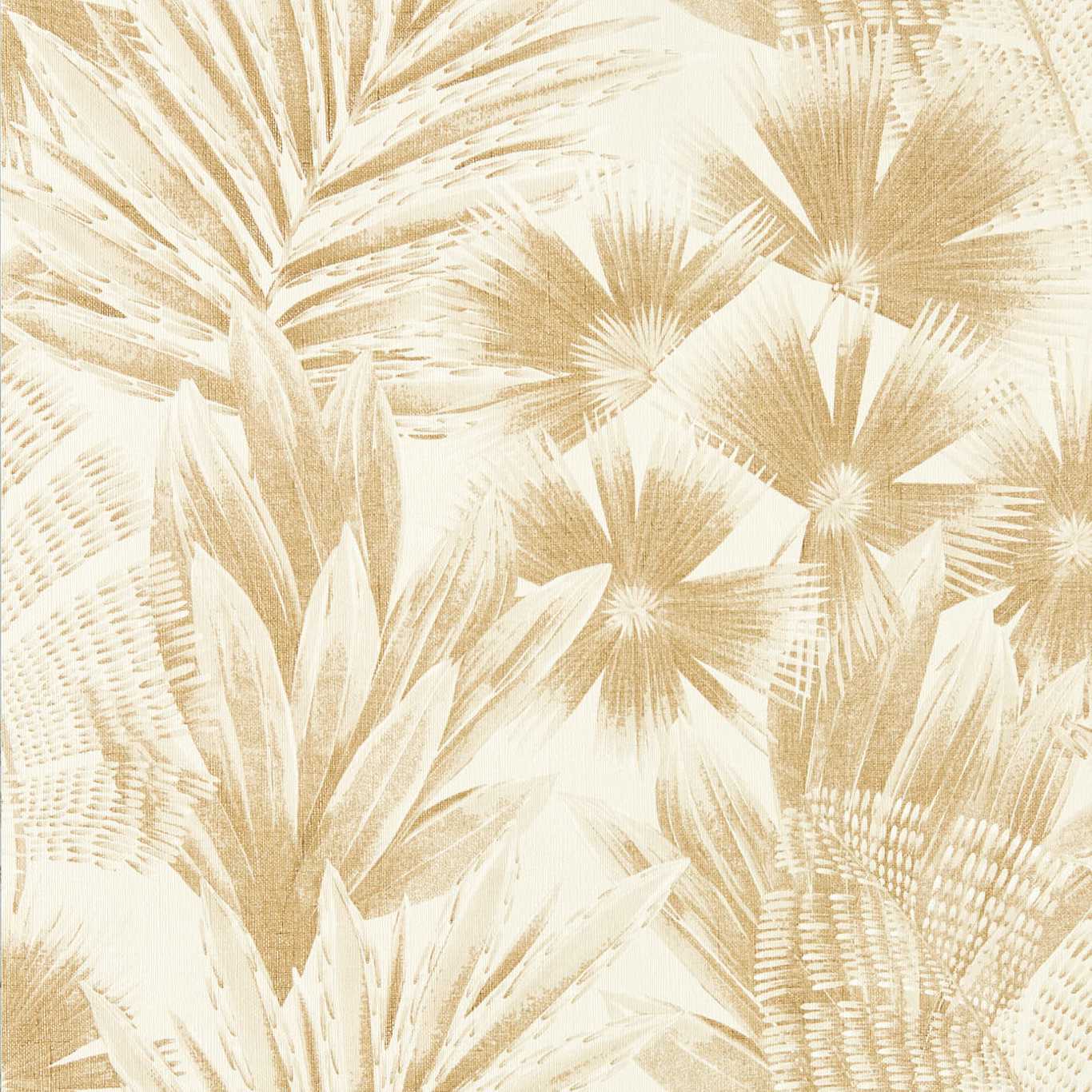HARLEQUIN Matupi Wallpaper Leaves , Trees Parchment, Gold Gravure Printed Vinyl - HTEW112774