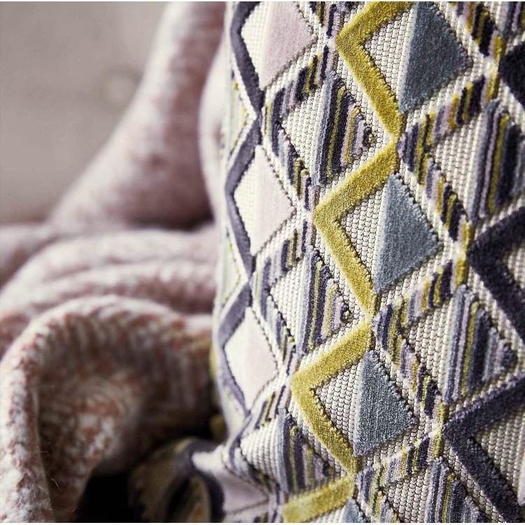 HARLEQUIN Boka Fabric Geometric Heather,Russet,Sky - HVVC132974