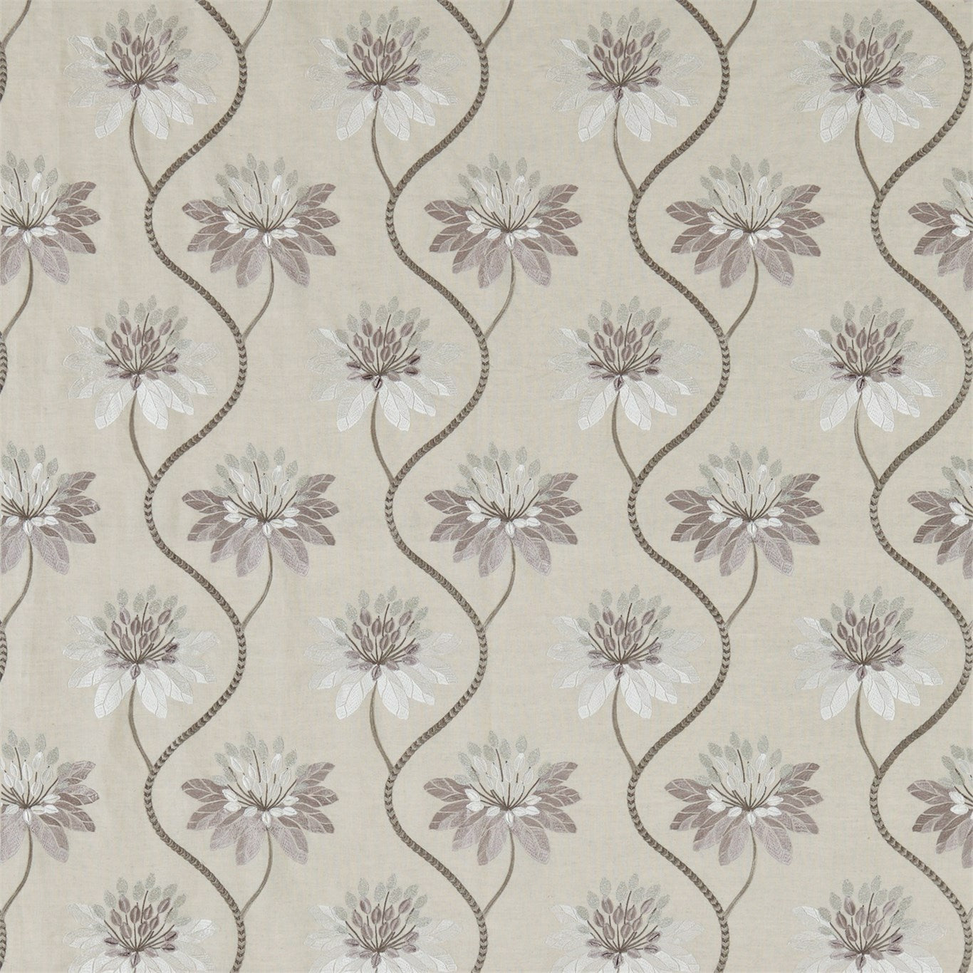 HARLEQUIN OUTLET Eloise Fabric Contemporary Floral Silver Mink - HWHI131542