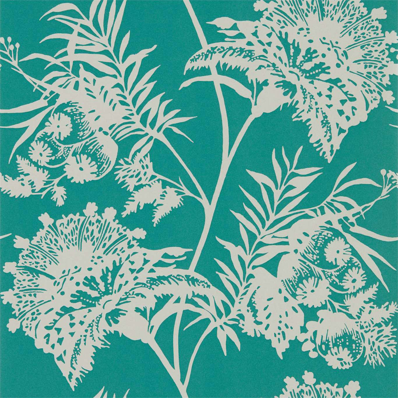 HARLEQUIN OUTLET Bavero Wallpaper Contemporary Floral Emerald - HZAP111765