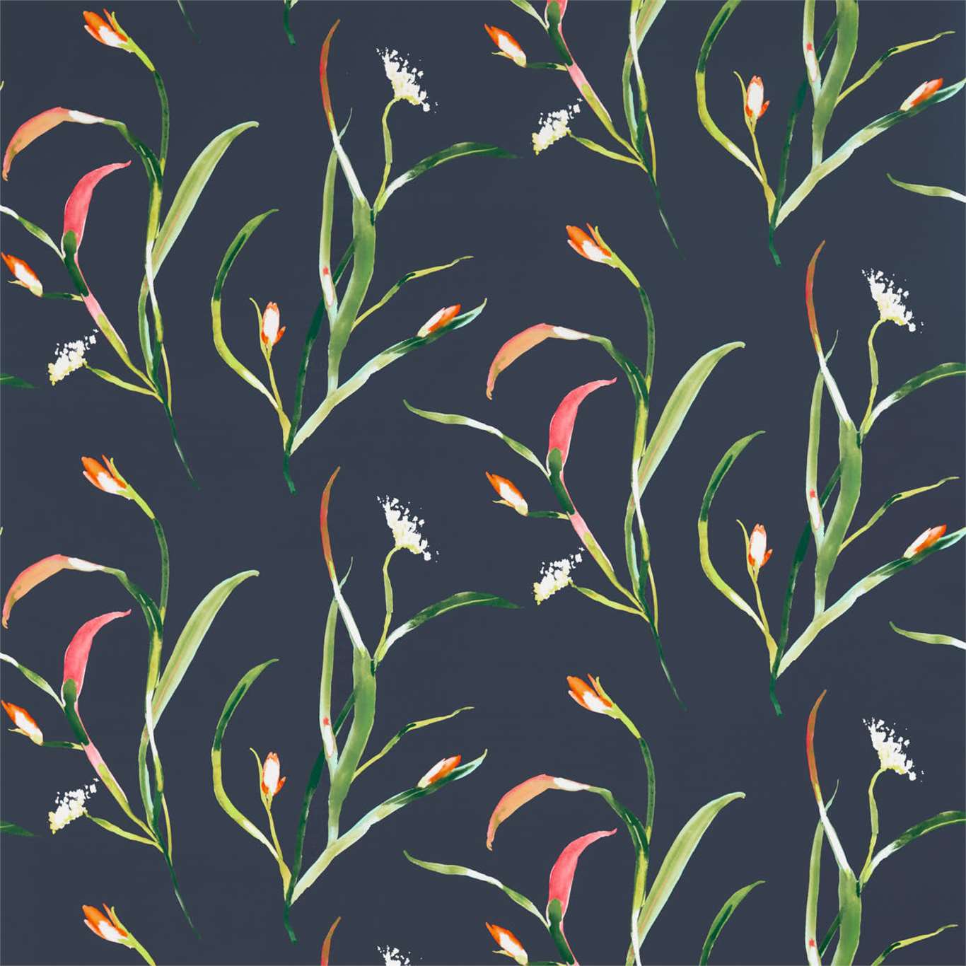 HARLEQUIN OUTLET Saona Fabric Contemporary Floral Papaya,Cassis - HZAP120741