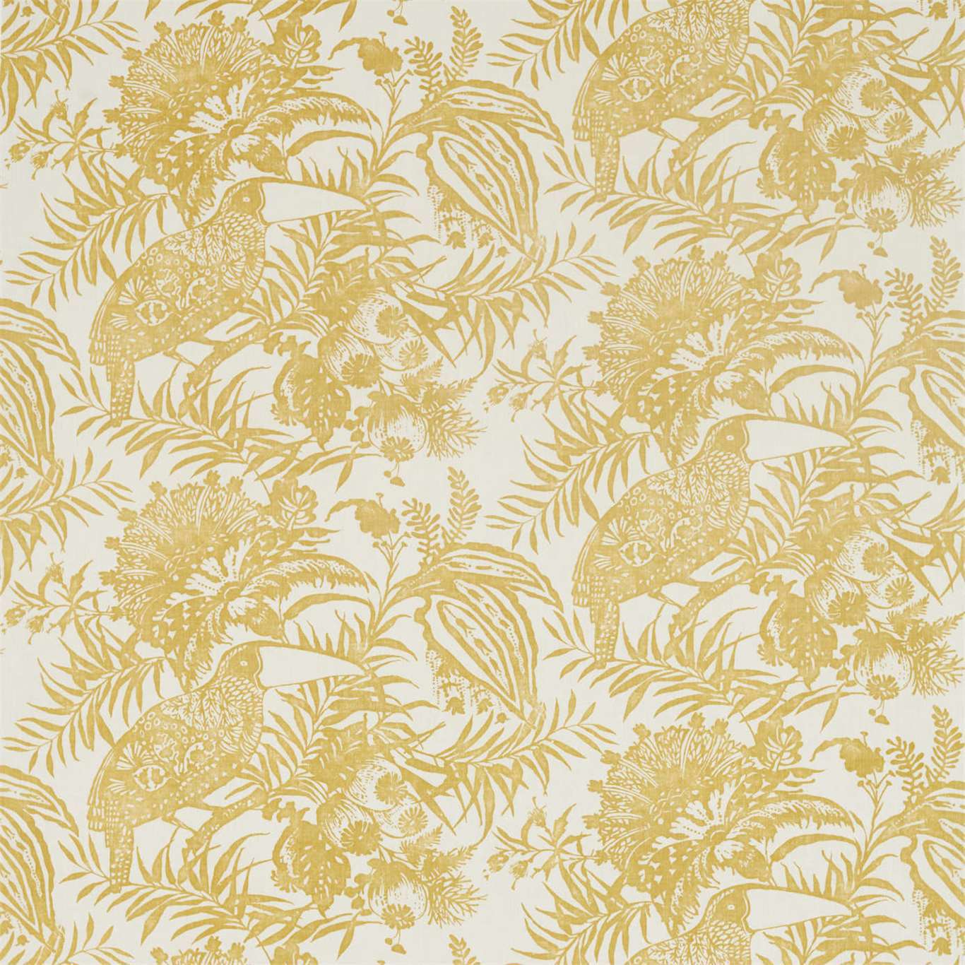 HARLEQUIN Toco Fabric Birds Ochre - HZAP120743
