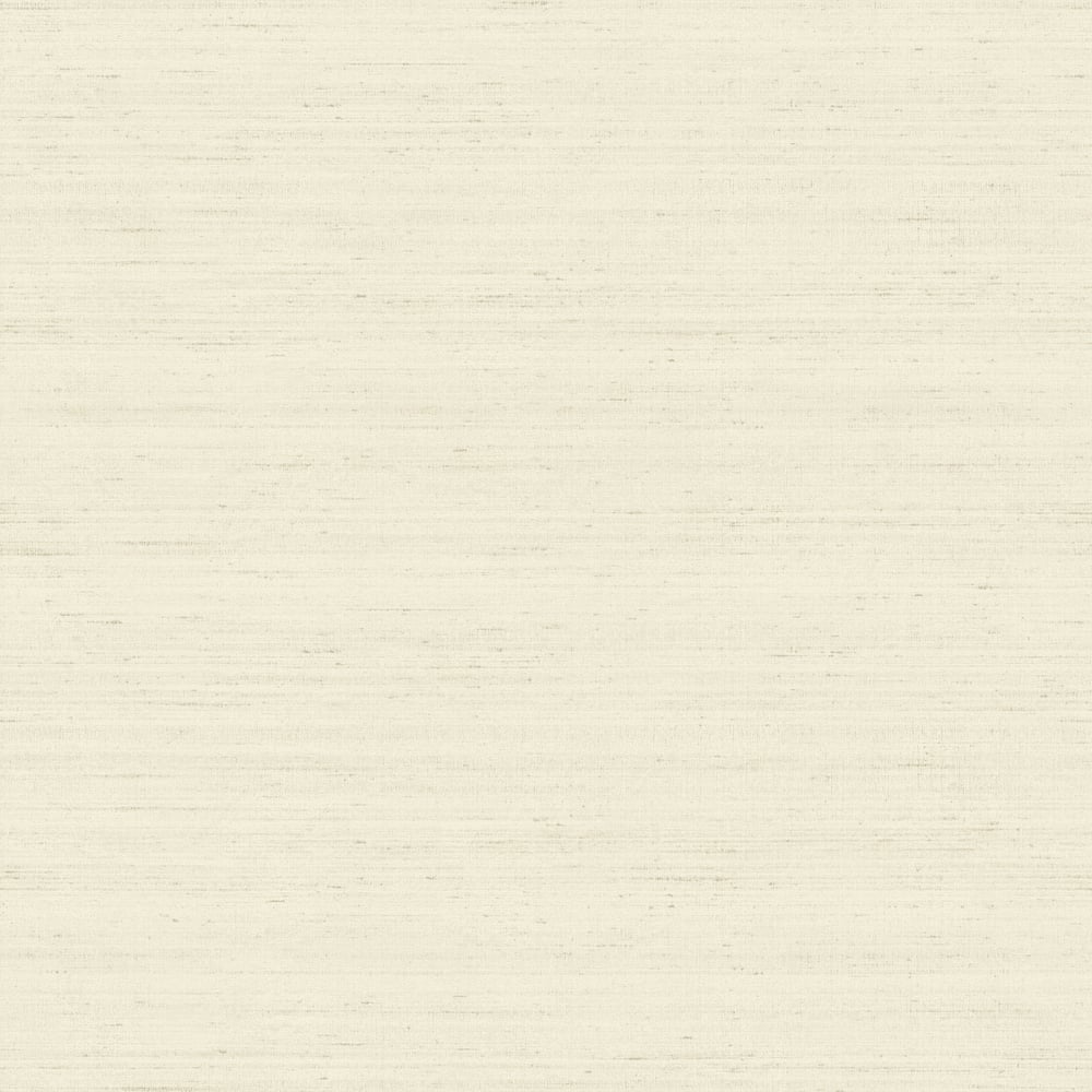Beige wallcovering swatch with a linen-like texture and subtle horizontal weave.