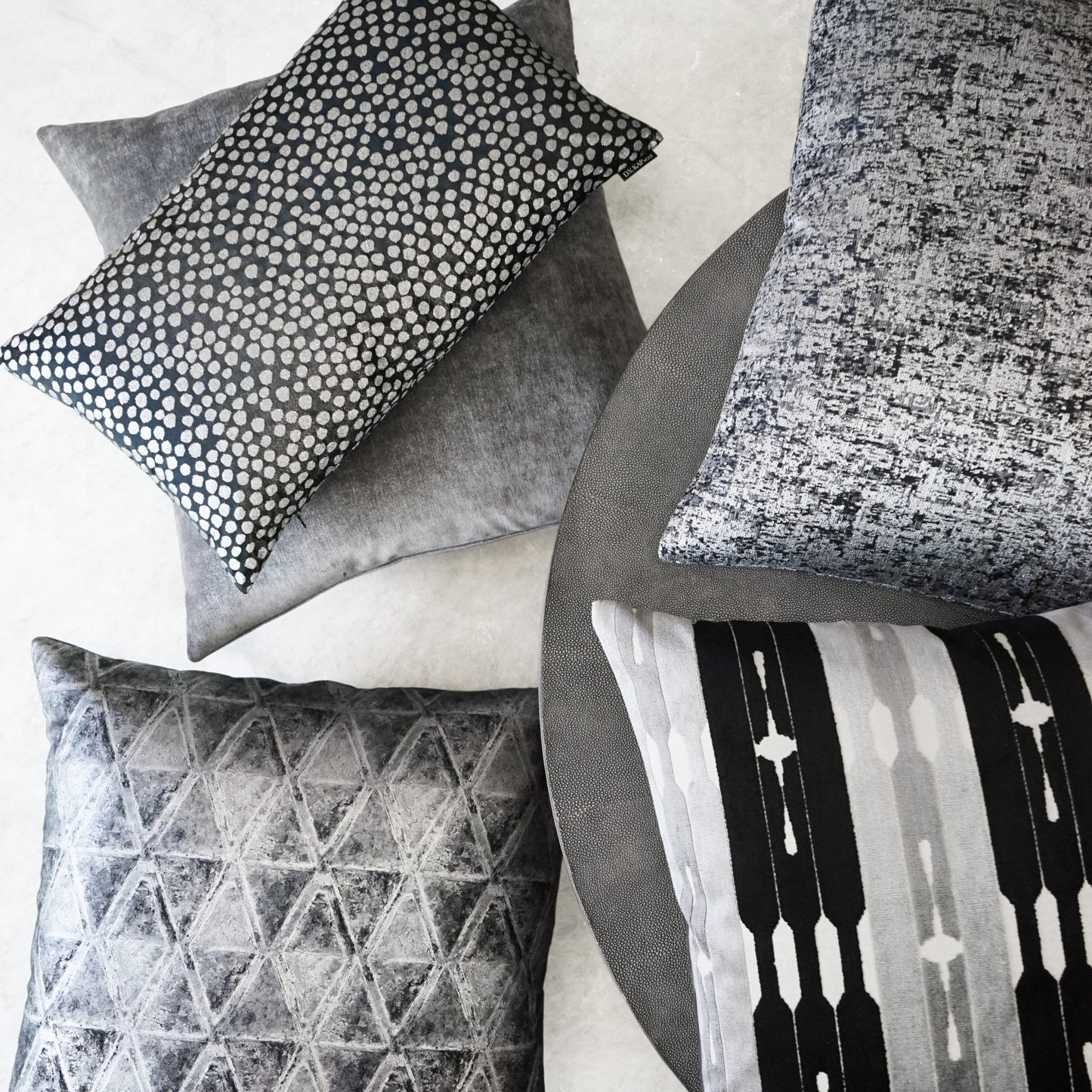 Smoke solid throw pillow, 24" x 24